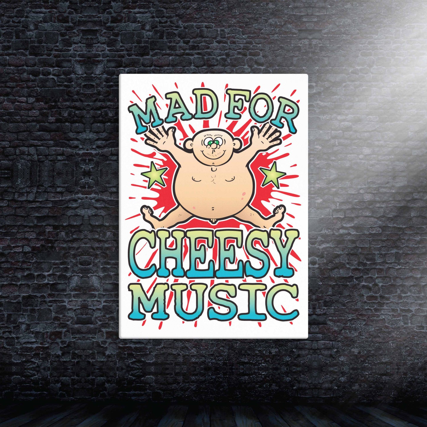 Cheesy Music Canvas Print 30x40cm