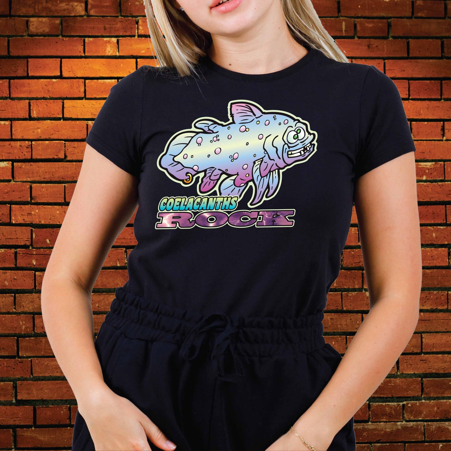 Coelacanths Rock Funny Slogan Cotton T-Shirt