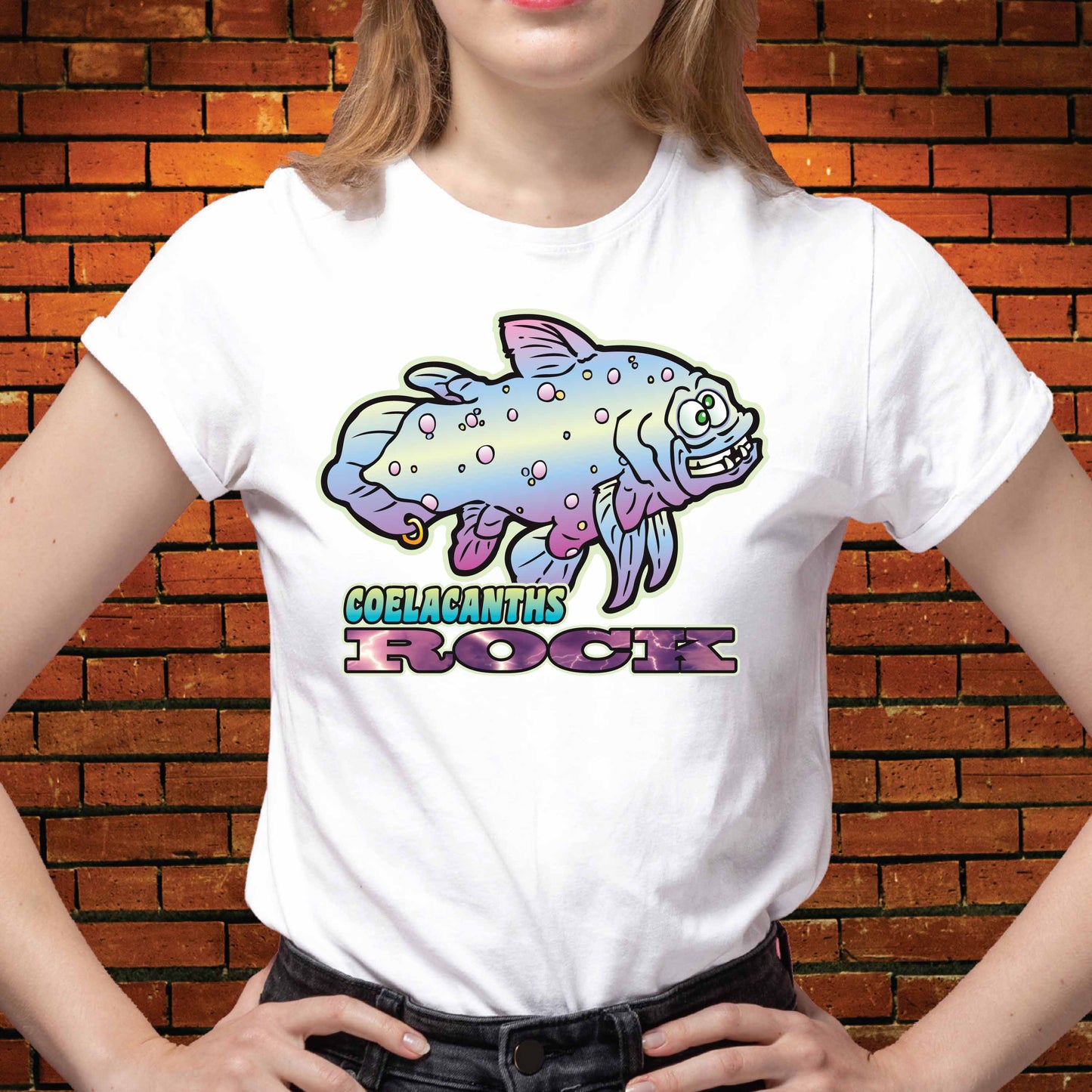 Coelacanths Rock Funny Slogan Cotton T-Shirt