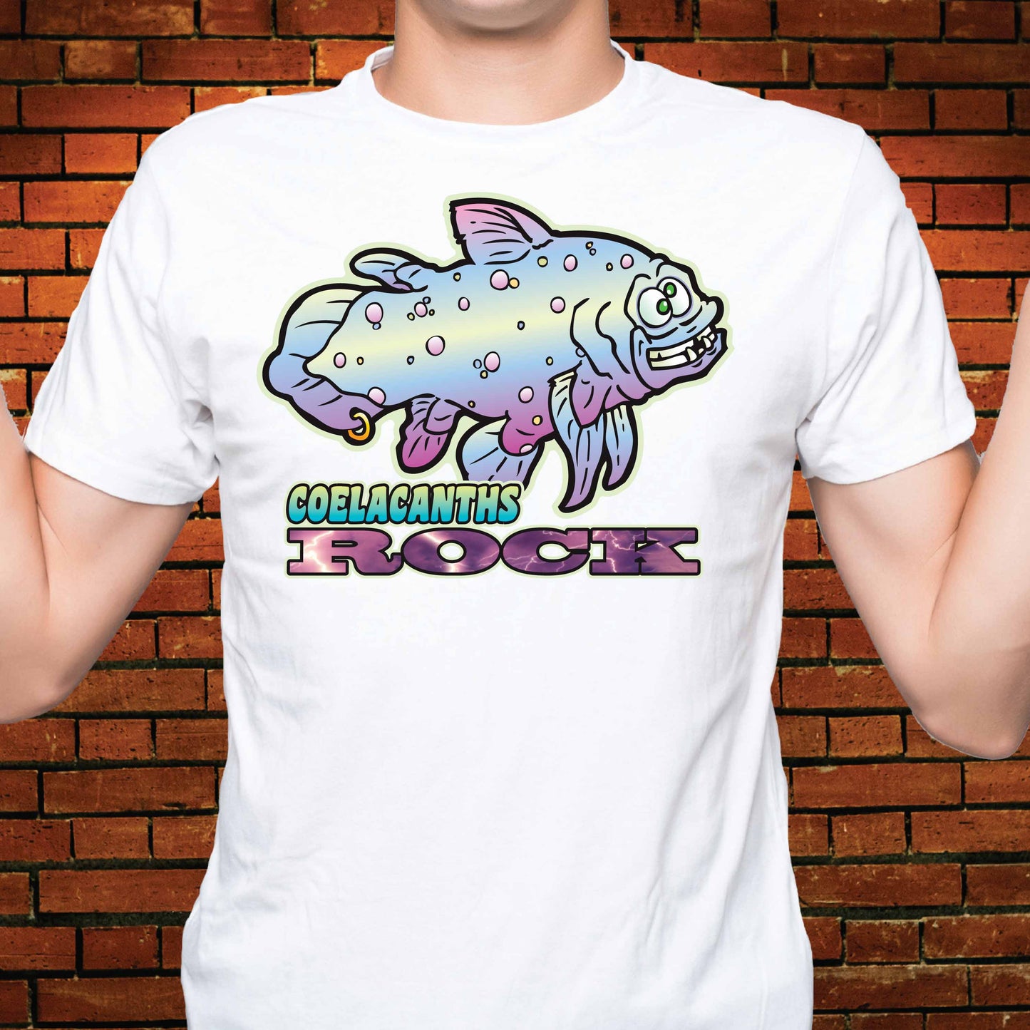 Coelacanths Rock Funny Slogan Cotton T-Shirt