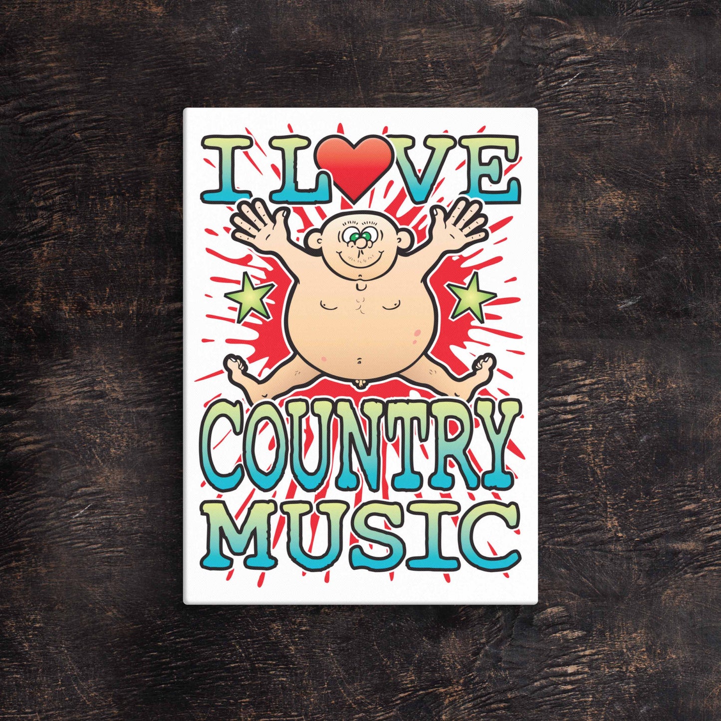 Country Music 51x71cm Canvas Print