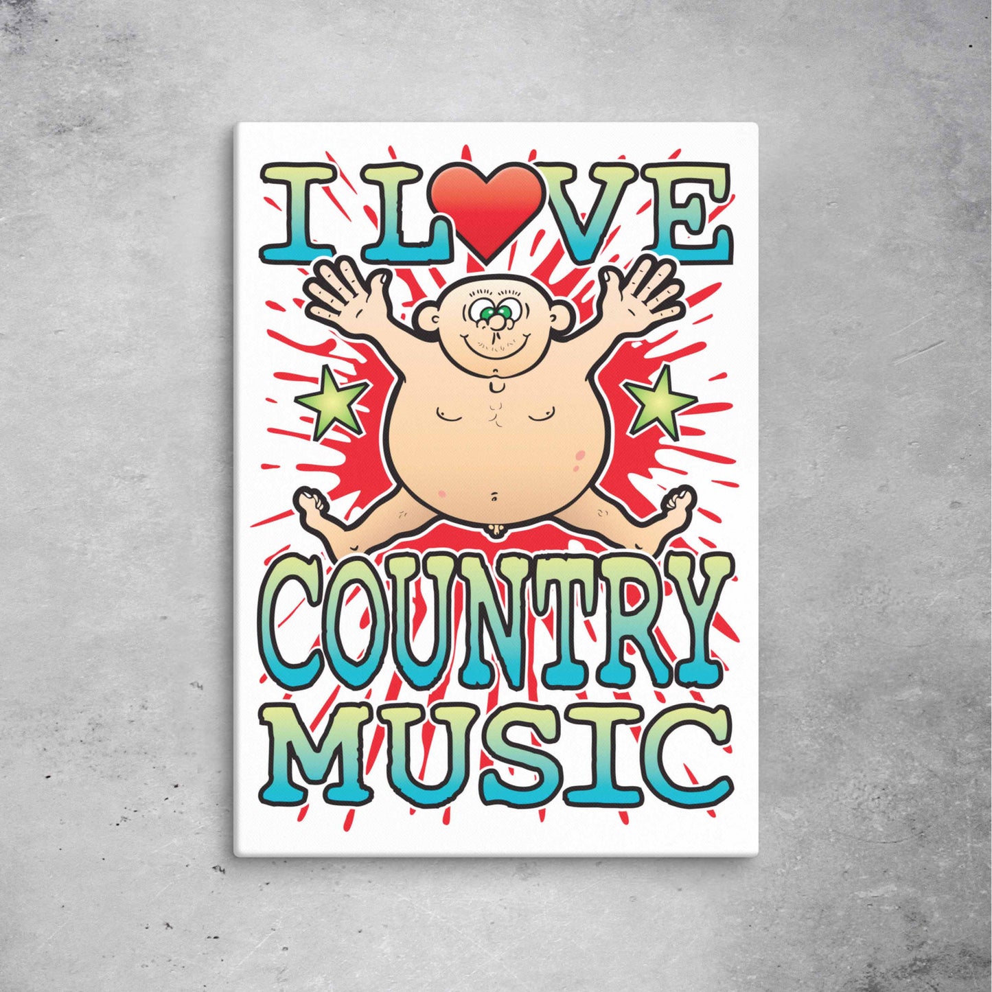 Country Music 51x71cm Canvas Print