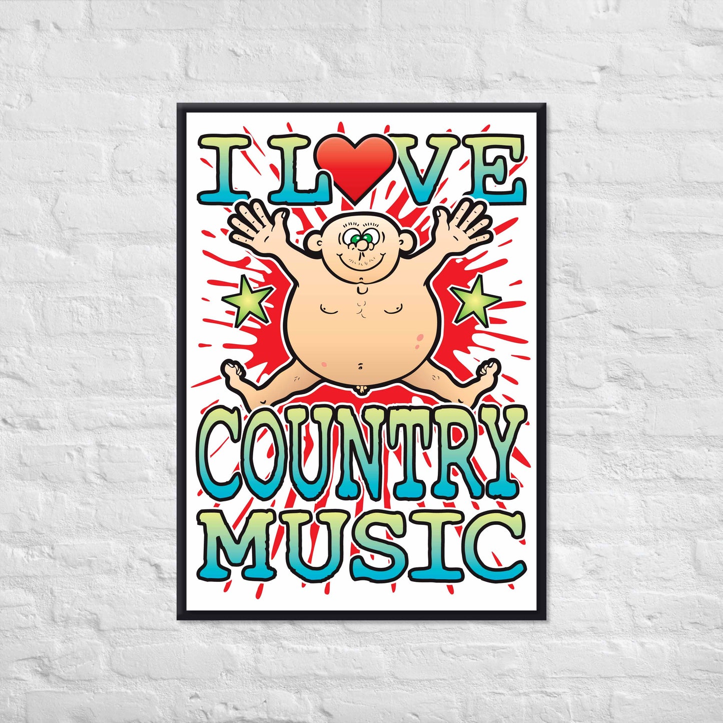 Country Music 50x70cm Wall Art / Love Music Poster
