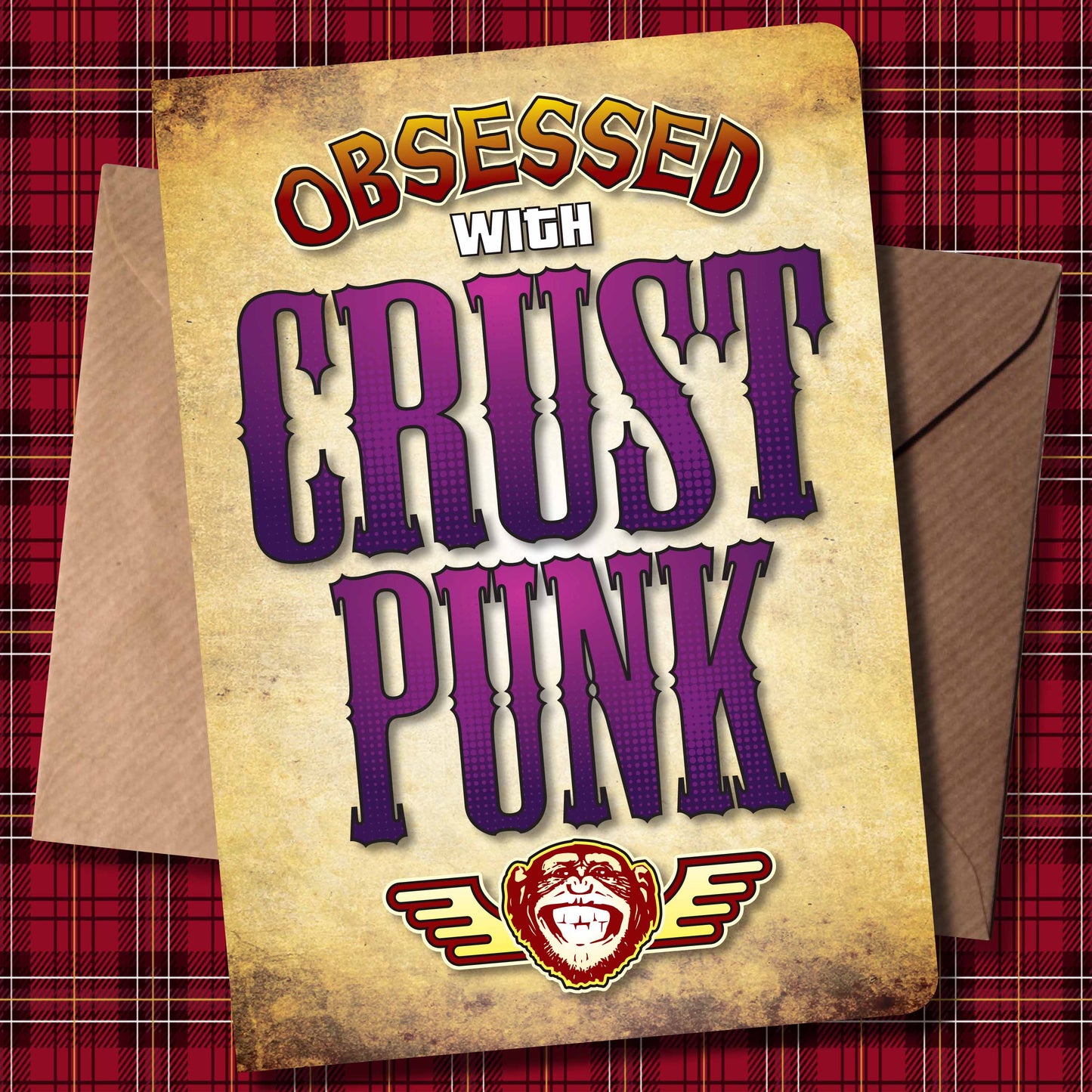 Crust Punk - Obsessed Art Poster + Birthday / Greetings Card