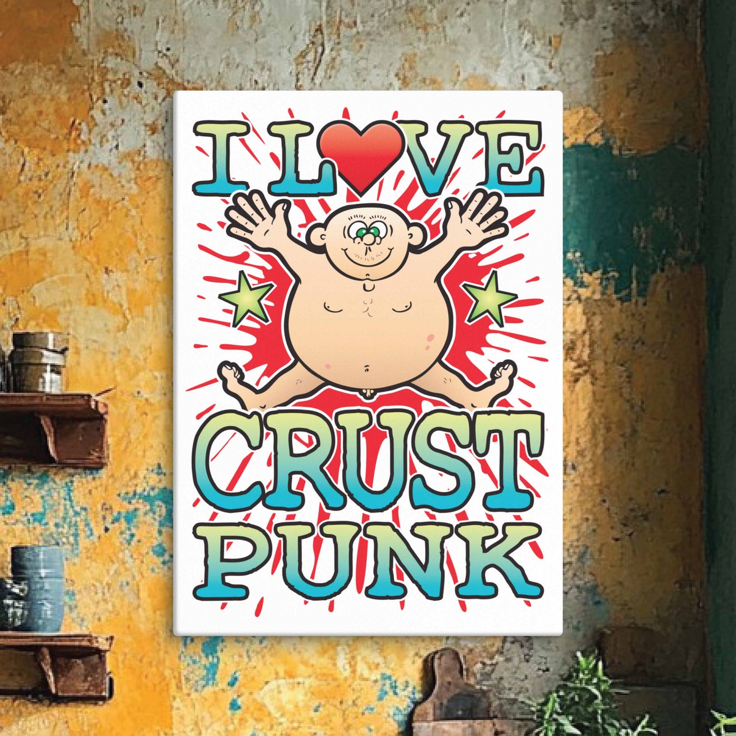 Crust Punk 51x71cm Canvas Print
