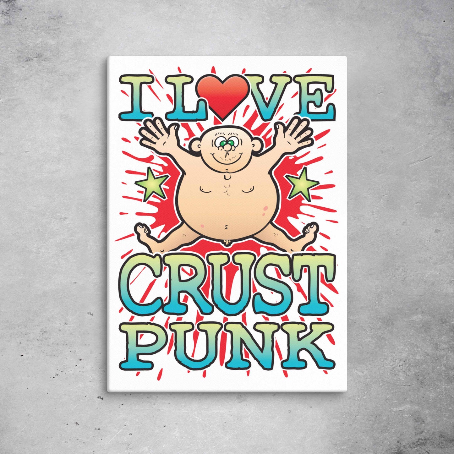 Crust Punk 51x71cm Canvas Print