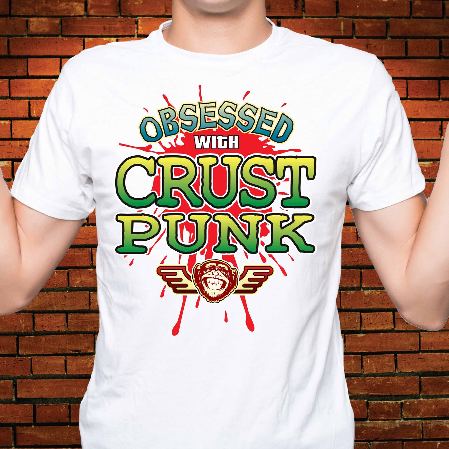 Crust Punk Obsessed Cotton T-Shirt