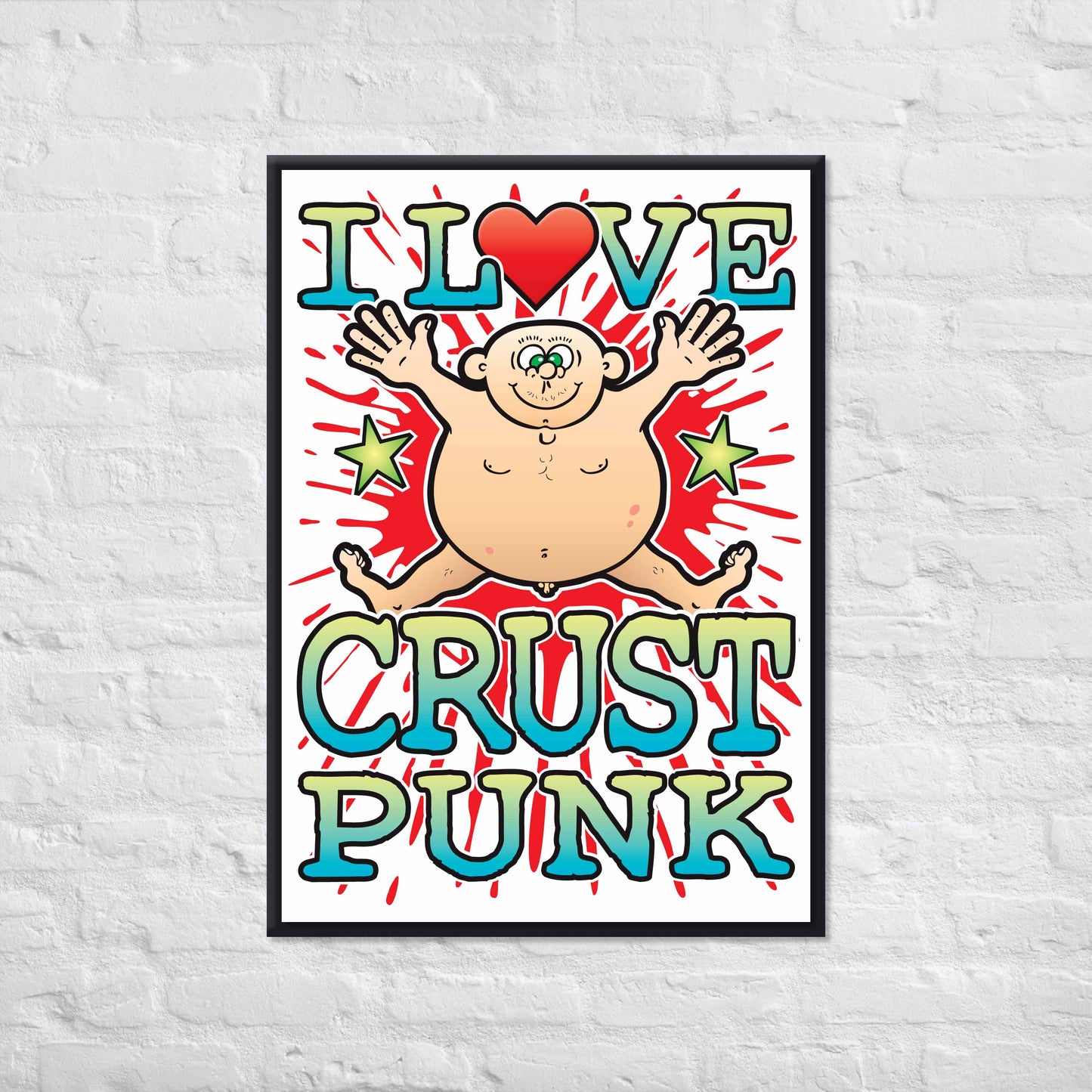 Crust Punk 50x70cm Wall Art / Love Music Poster