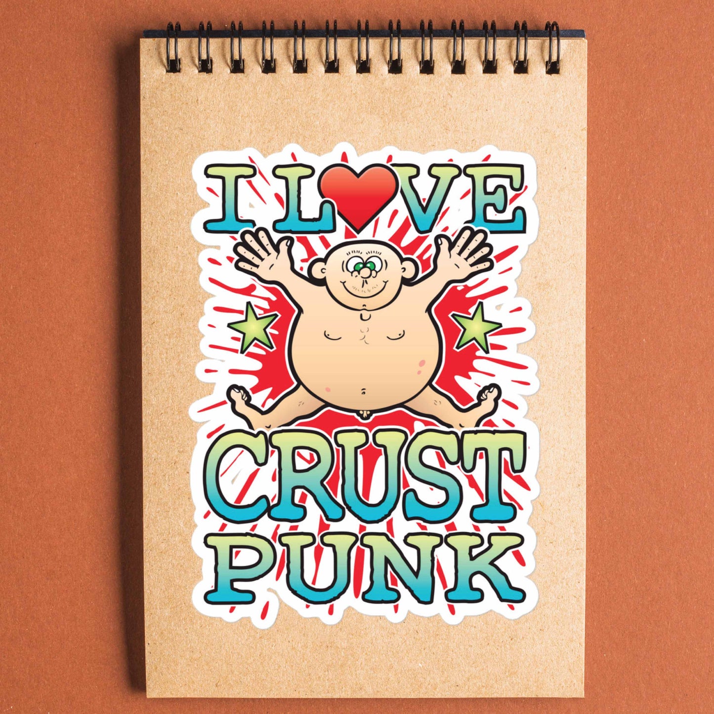 Crust Punk Vinyl Kiss-Cut Sticker / 14 x 10cm