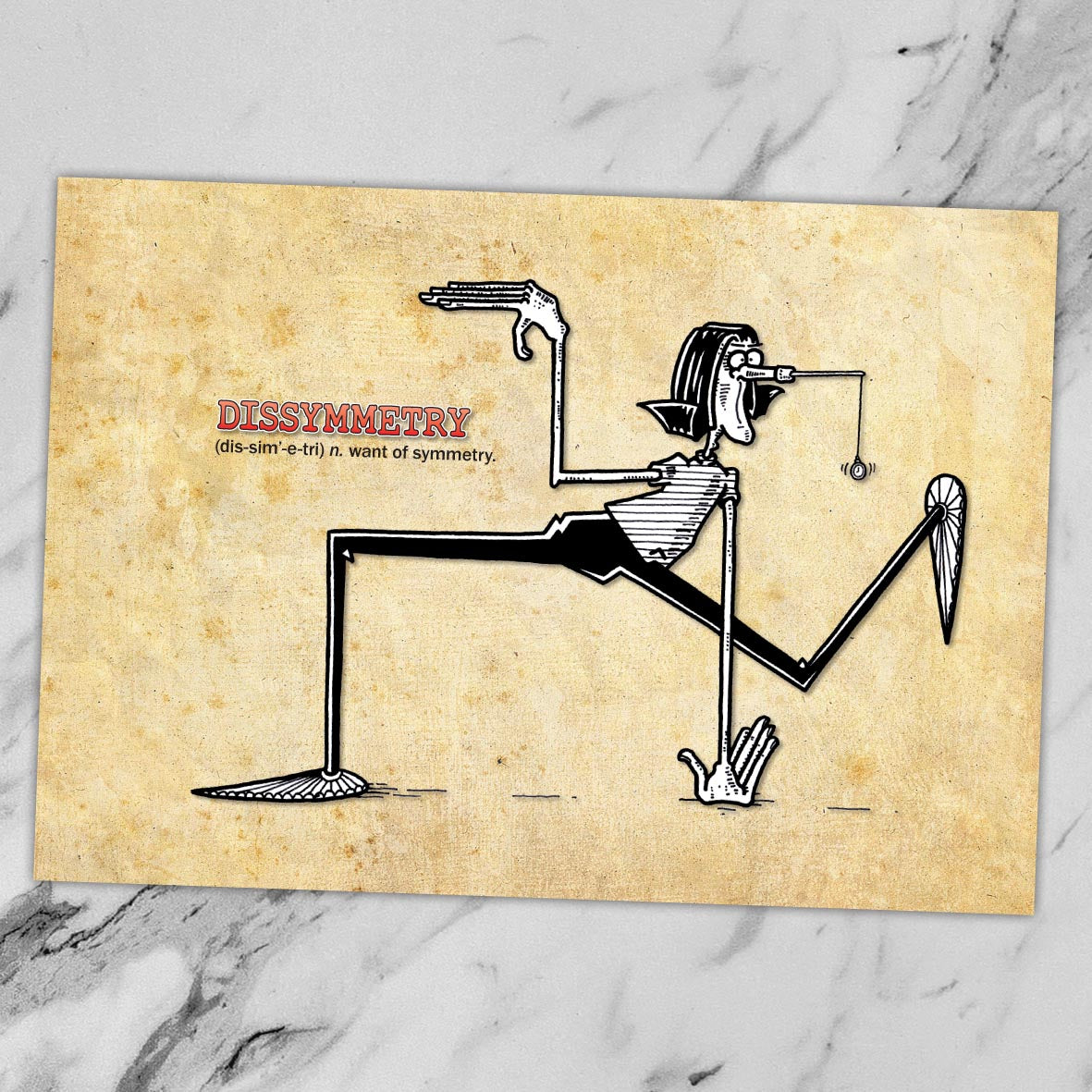 Dissymmetry Cartoon Art Print