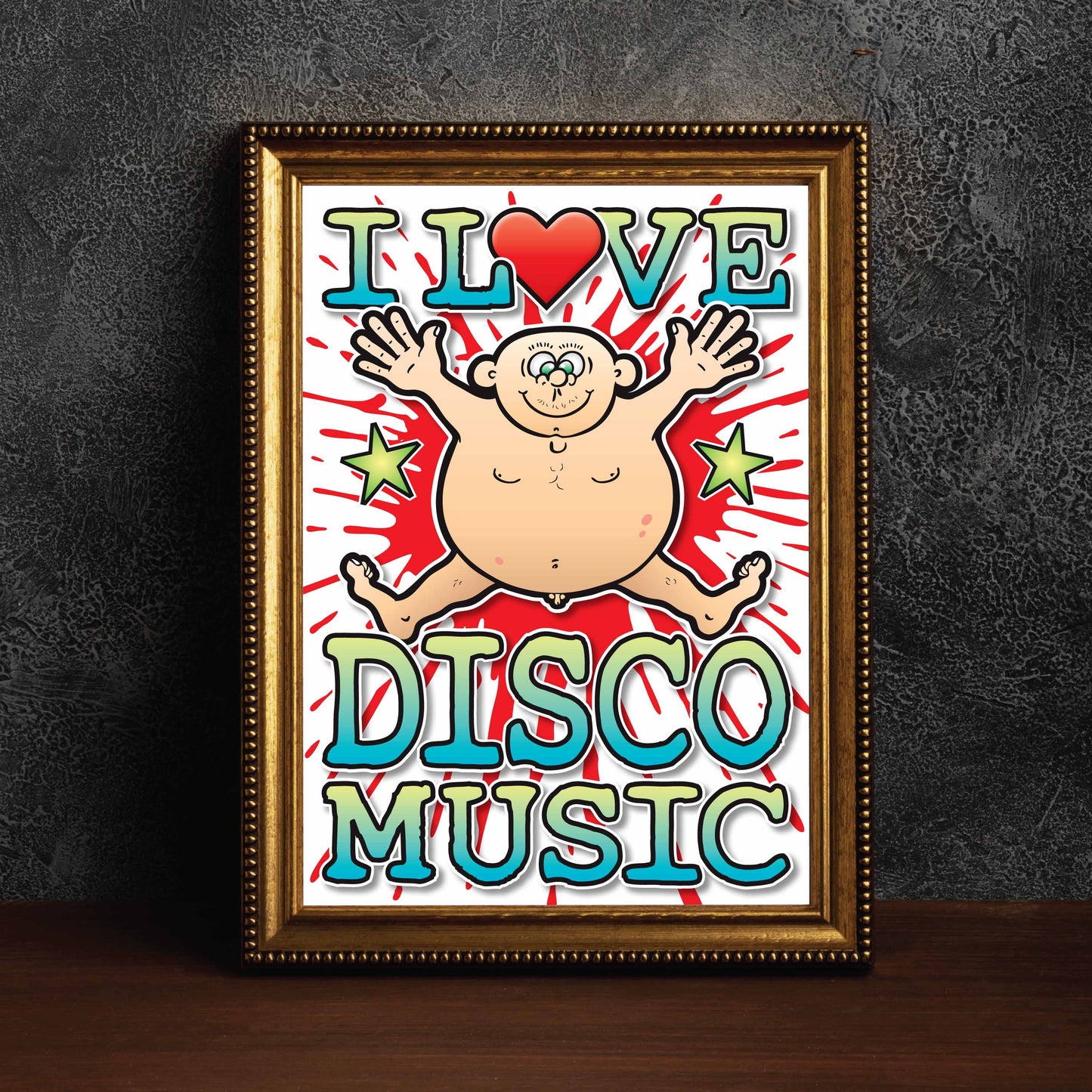 Disco Music Art Print / Love Music Poster / Wall Décor / Rock Guru