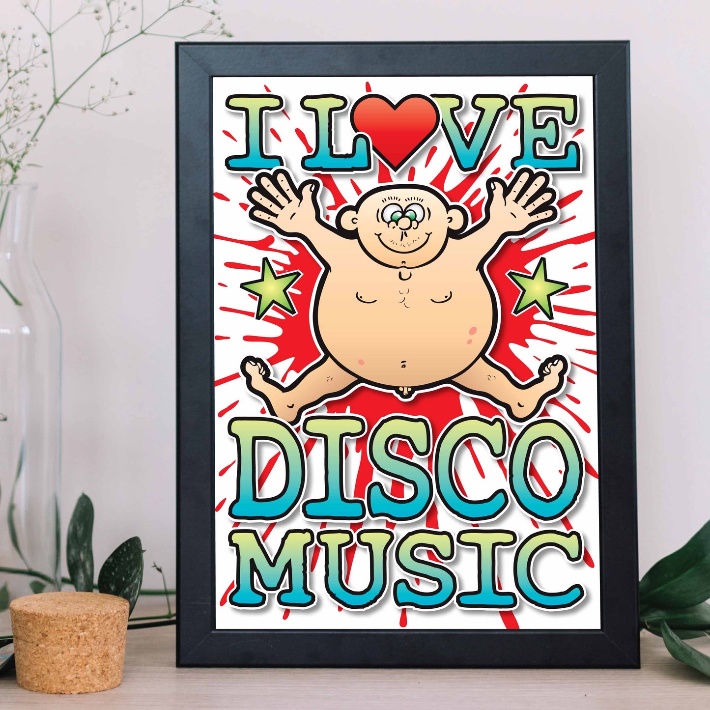 Disco Music Art Print / Love Music Poster / Wall Décor / Rock Guru