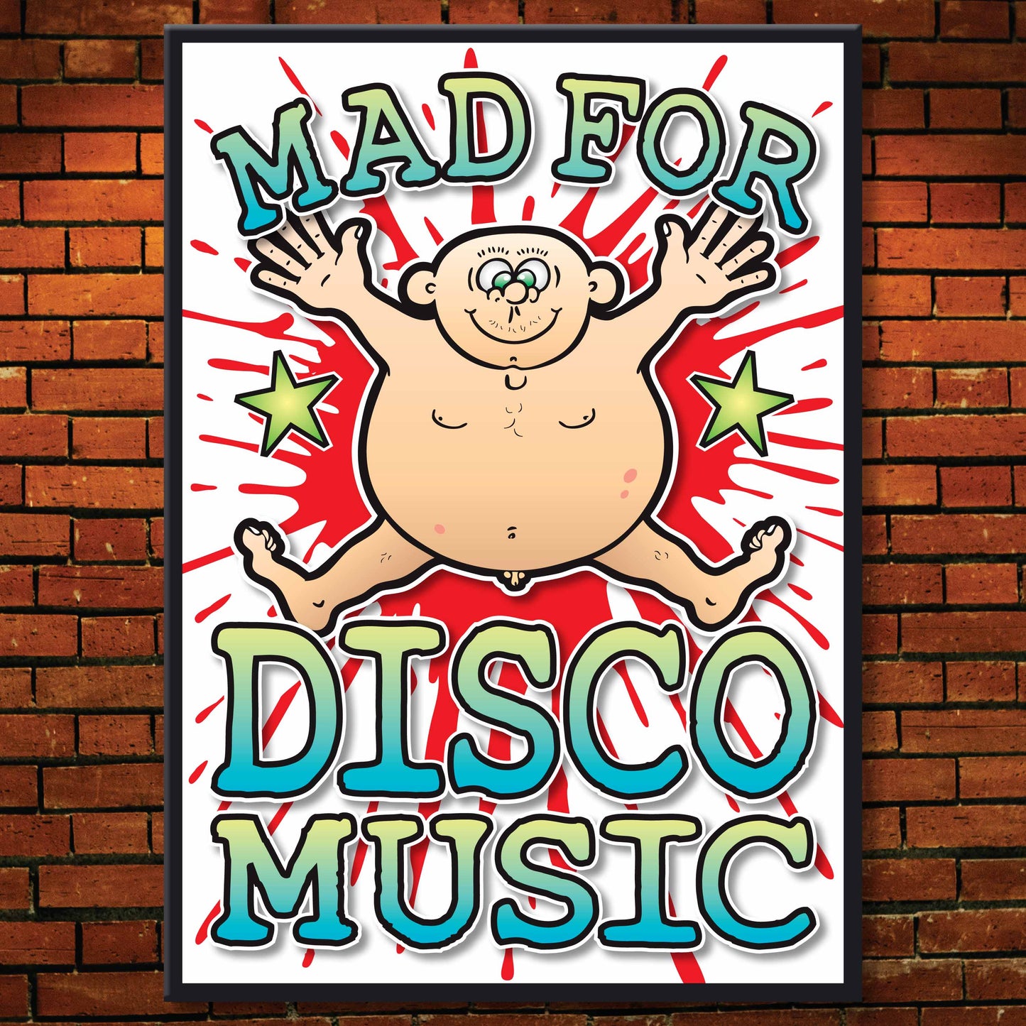 Disco Music Art Print / Mad For Music Poster / Wall Décor
