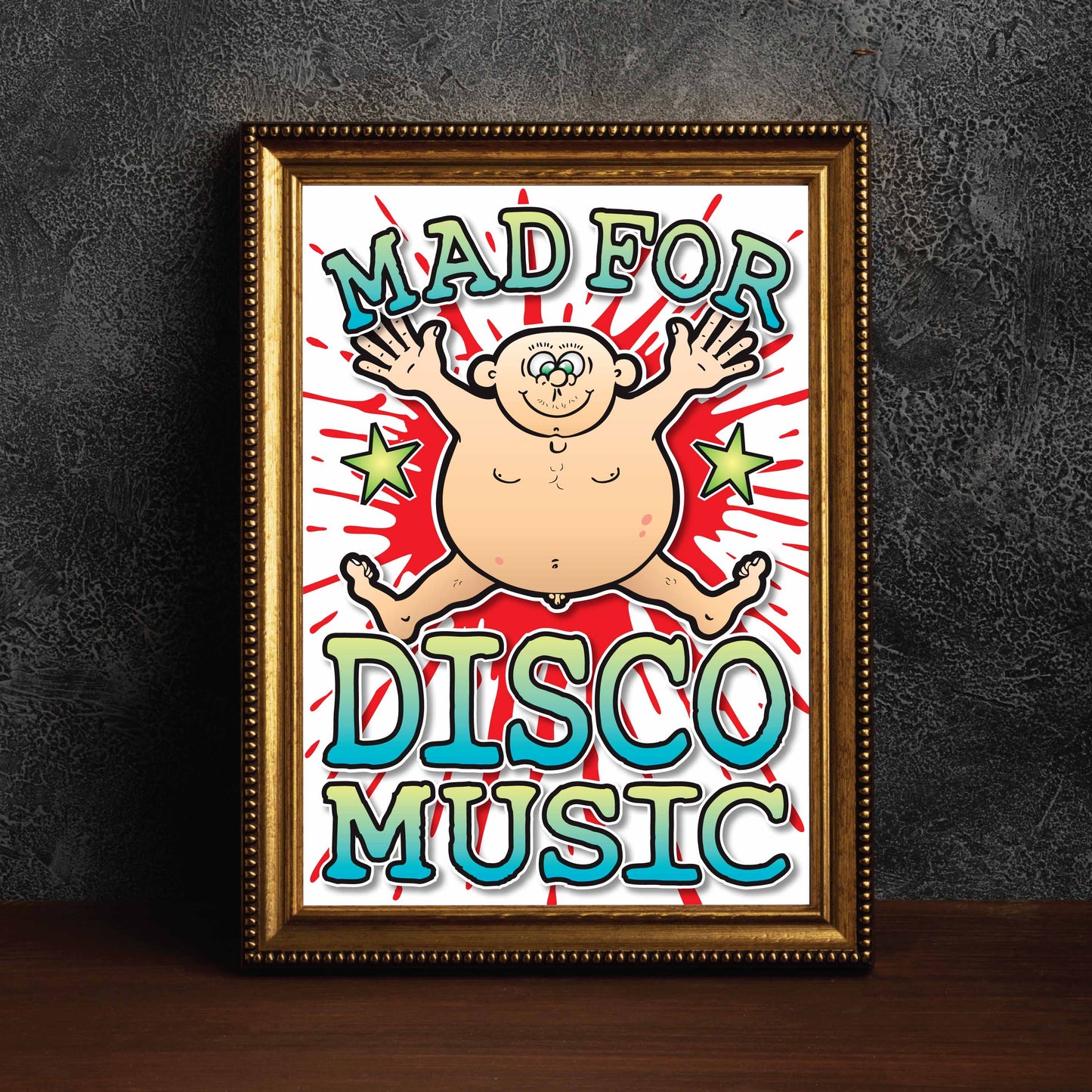 Disco Music Art Print / Mad For Music Poster / Wall Décor