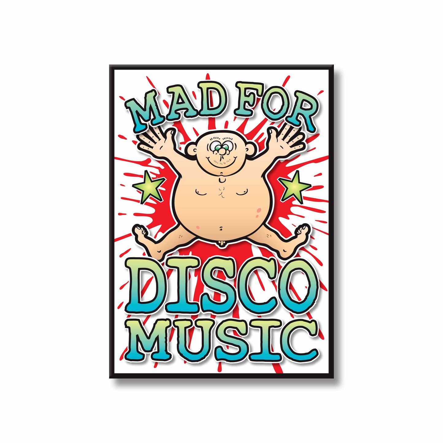 Disco Music Art Print / Mad For Music Poster / Wall Décor