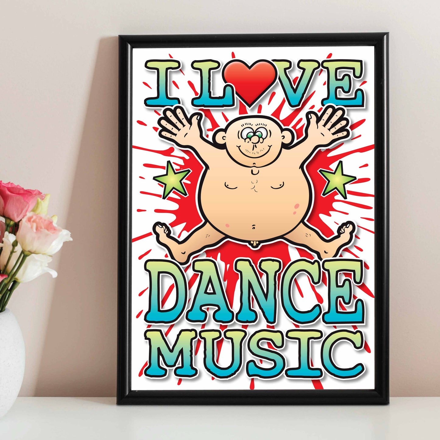 Dance Music Art Print / Love Music Poster / Wall Décor / Rock Guru