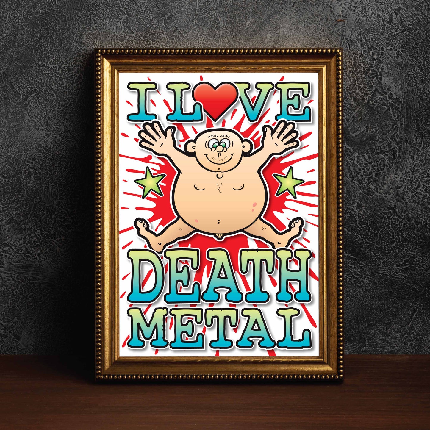 Death Metal Art Print / Love Music Poster / Wall Décor / Rock Guru