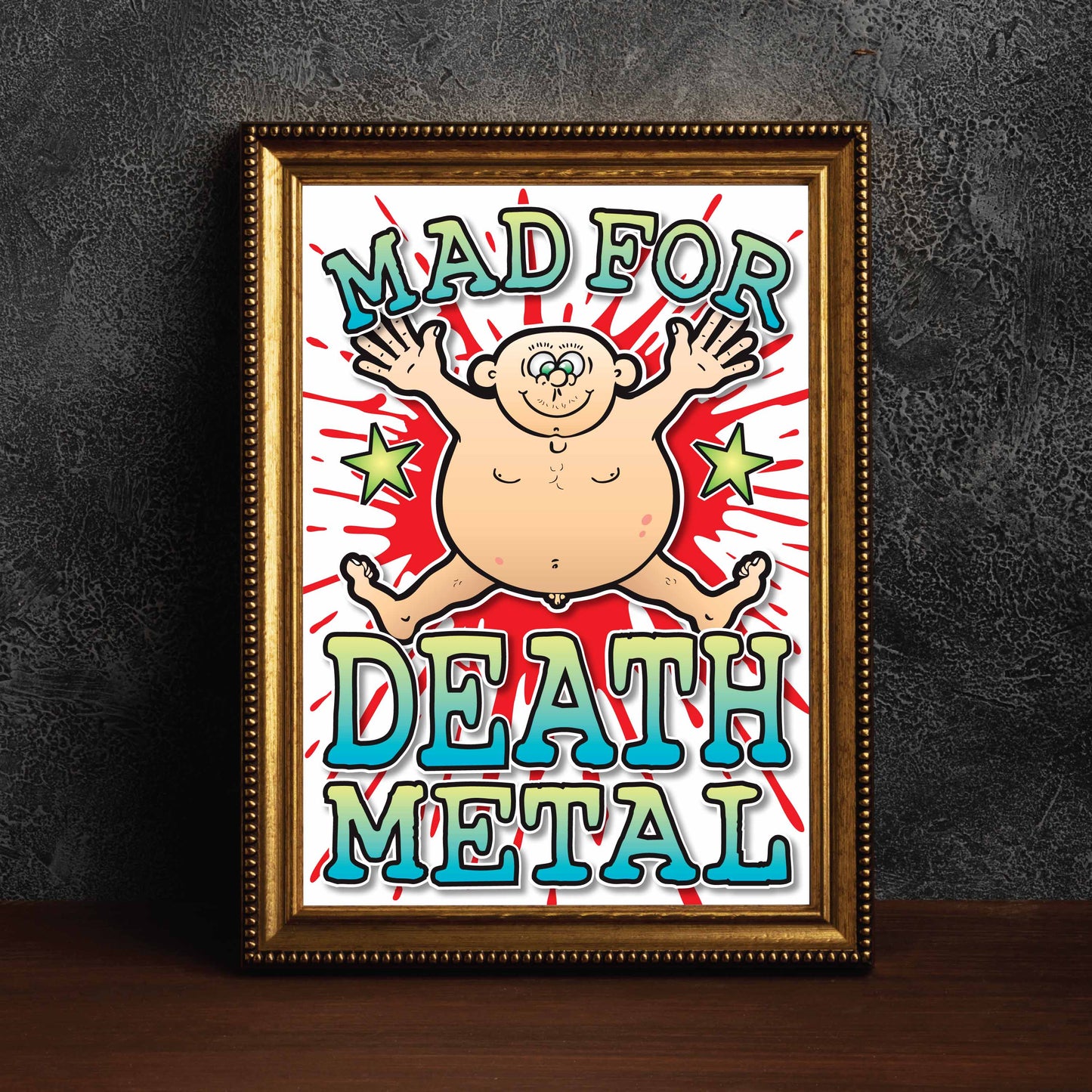 Death Metal Art Print / Mad For Music Poster / Wall Décor