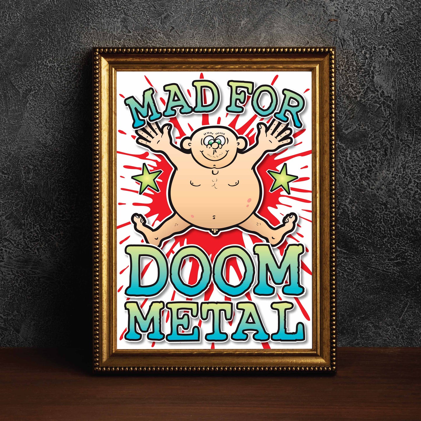 Doom Metal Art Print / Mad For Music Poster / Wall Décor