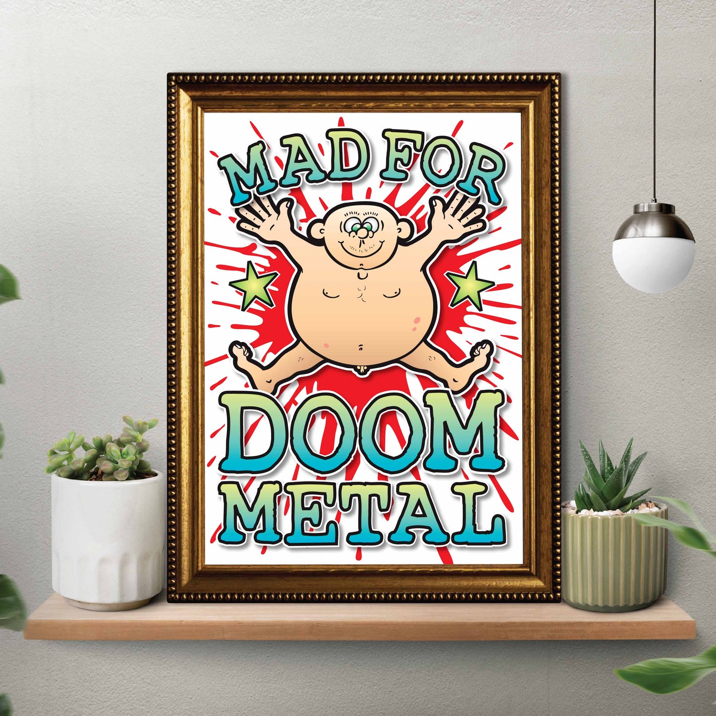 Doom Metal Art Print / Mad For Music Poster / Wall Décor