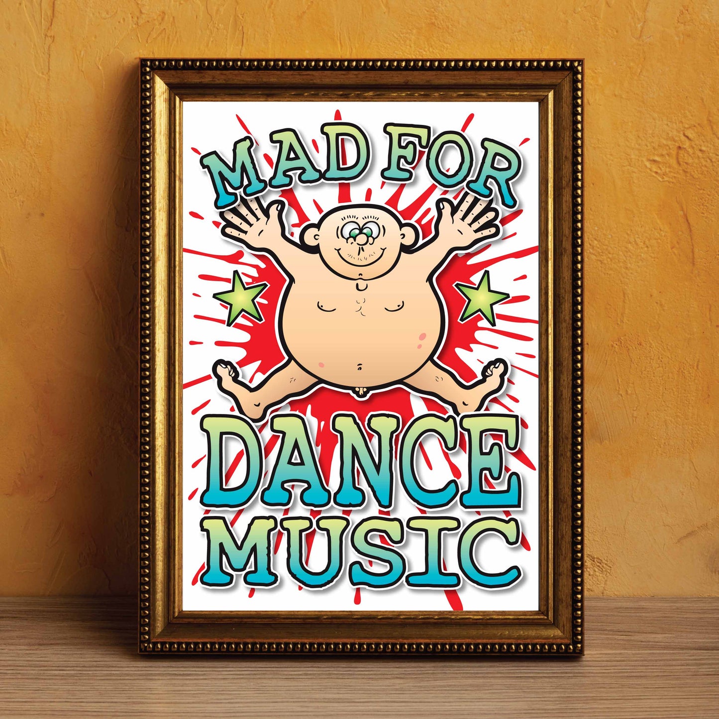 Dance Music Art Print / Mad For Music Poster / Wall Décor