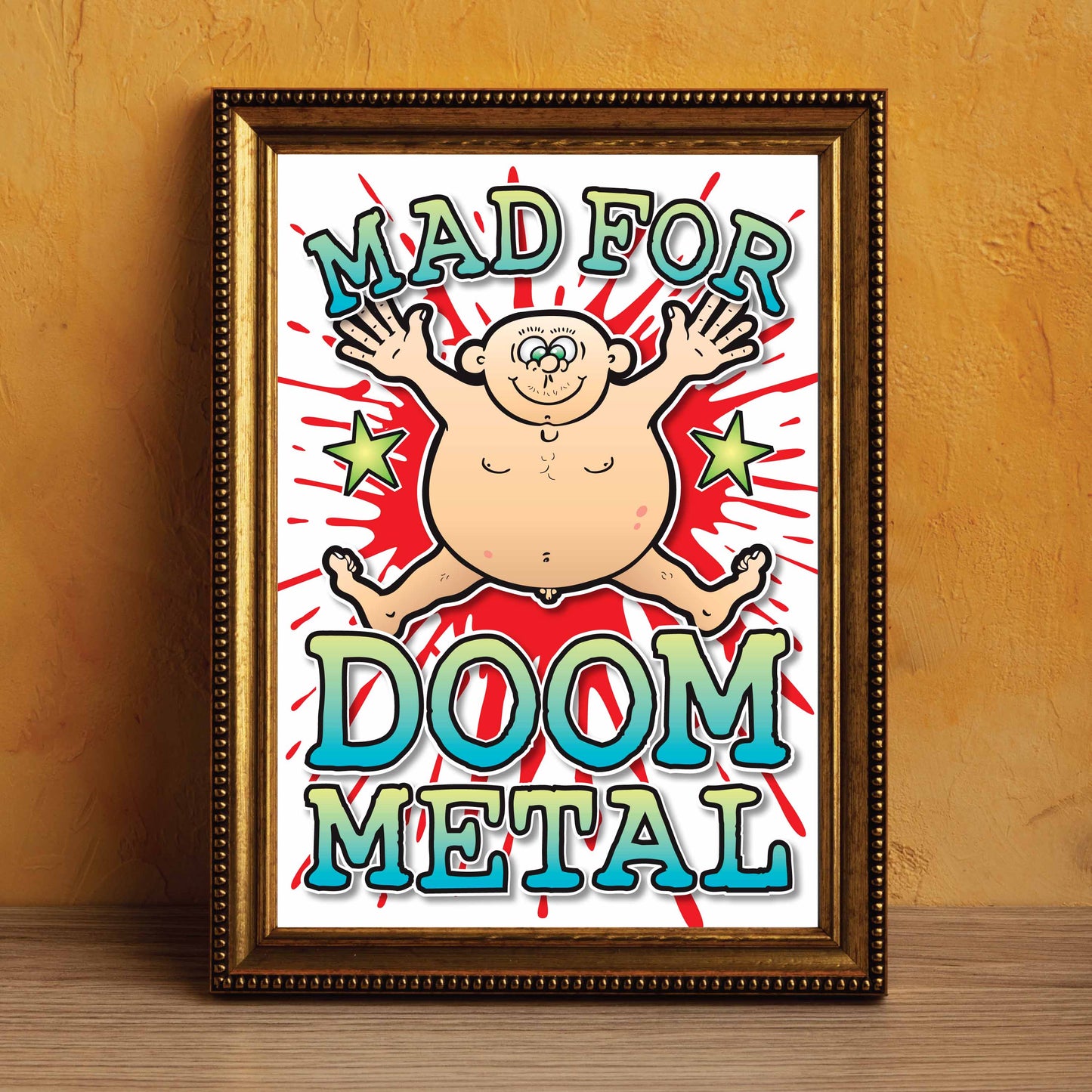 Doom Metal Art Print / Mad For Music Poster / Wall Décor
