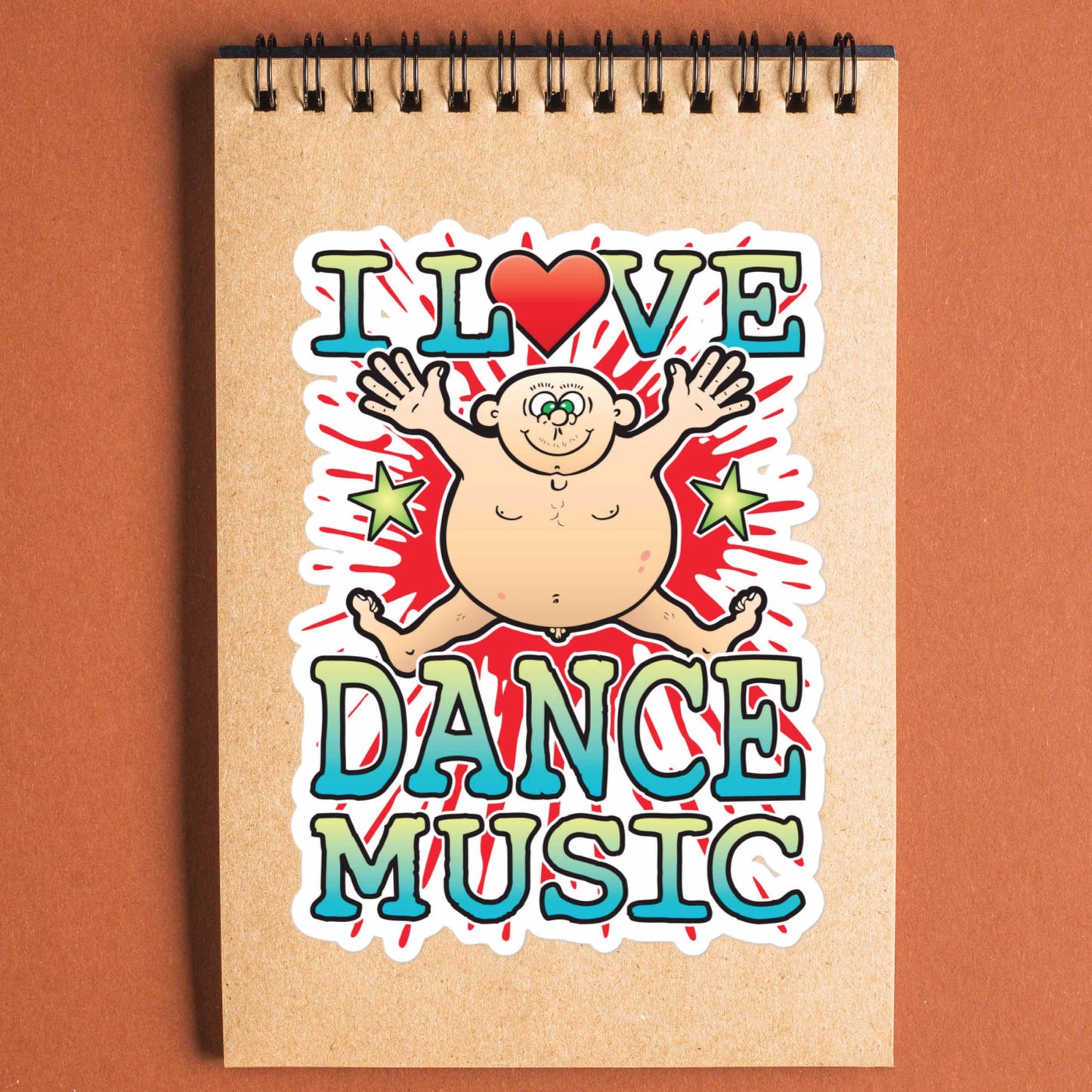 Dance Music Vinyl Kiss-Cut Sticker / 14 x 10cm
