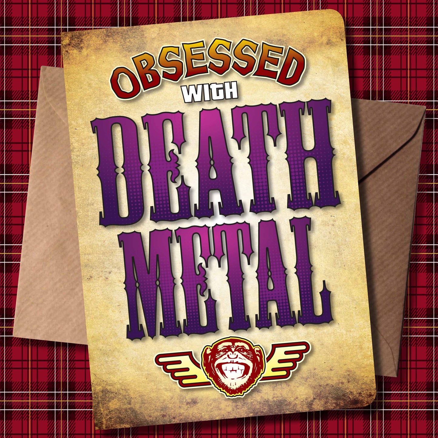 Death Metal - Obsessed Art Poster + Birthday / Greetings Card