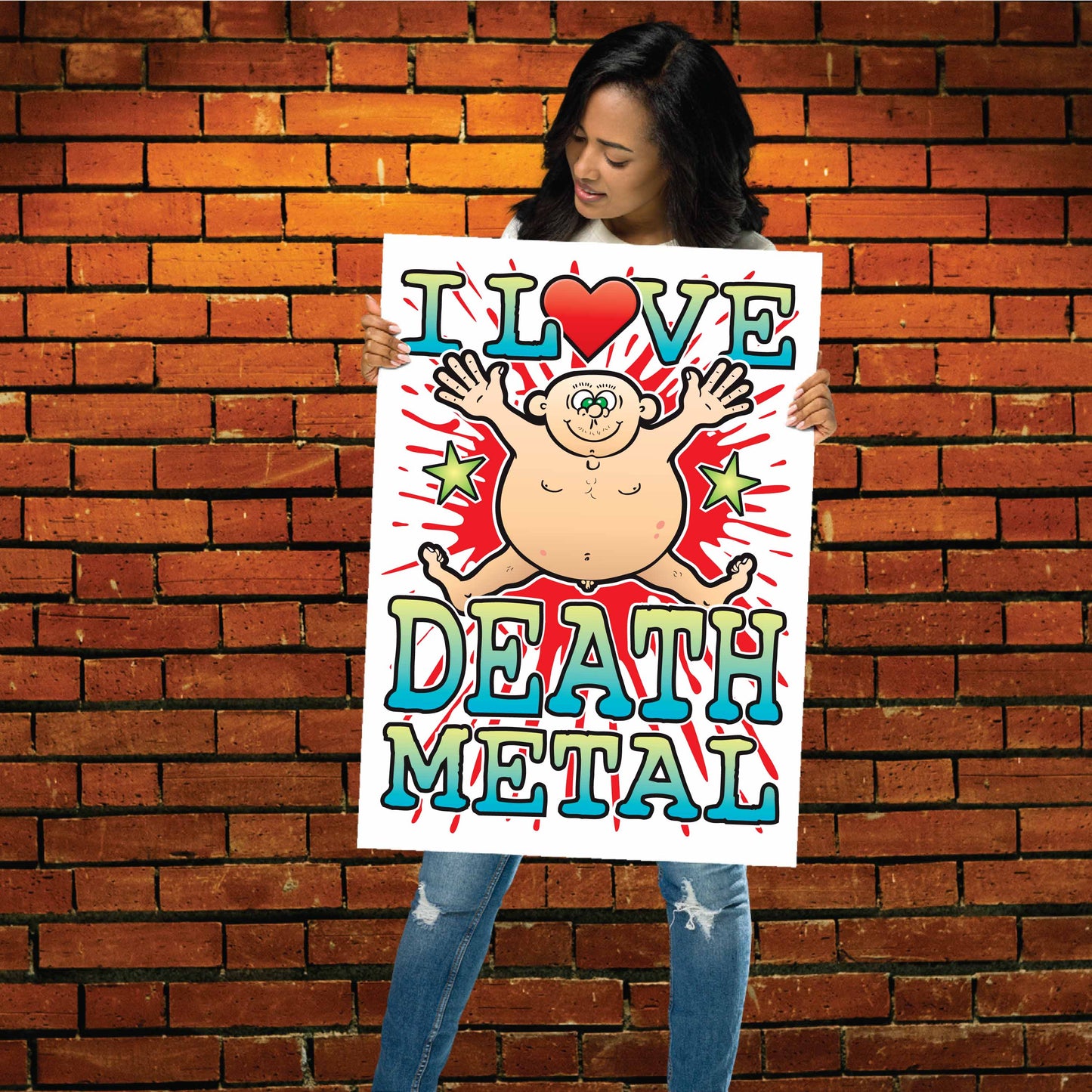 Death Metal 50x70cm Wall Art / Love Music Poster