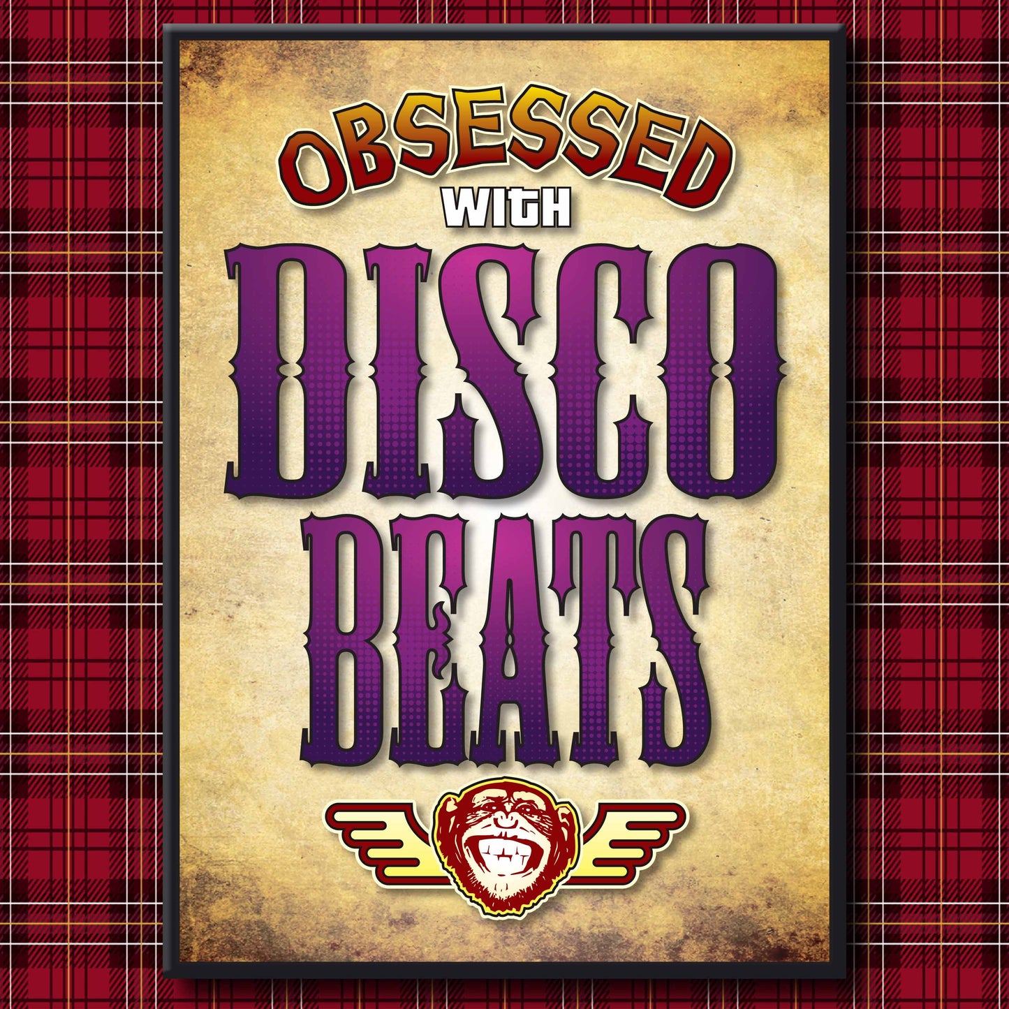 Disco Beats - Obsessed Art Poster + Birthday / Greetings Card