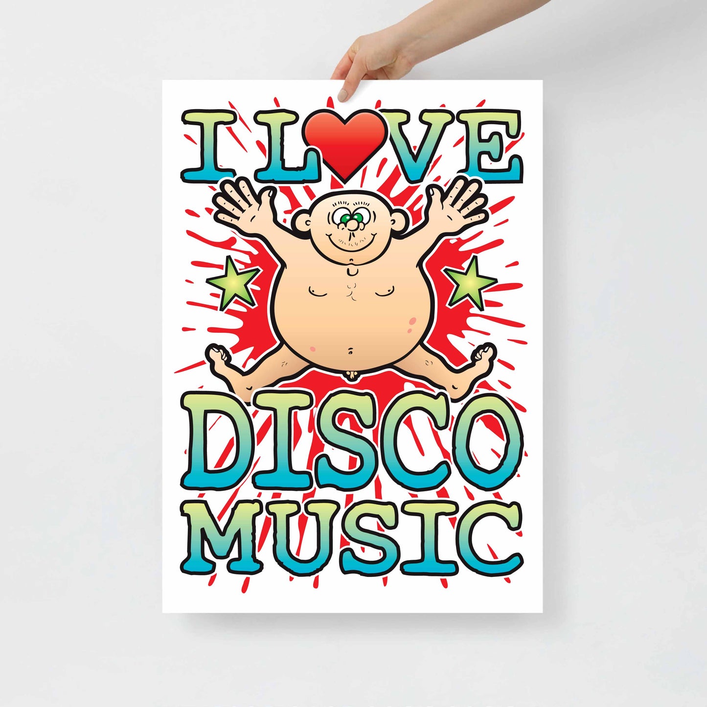 Disco Music 50x70cm Wall Art / Love Music Poster