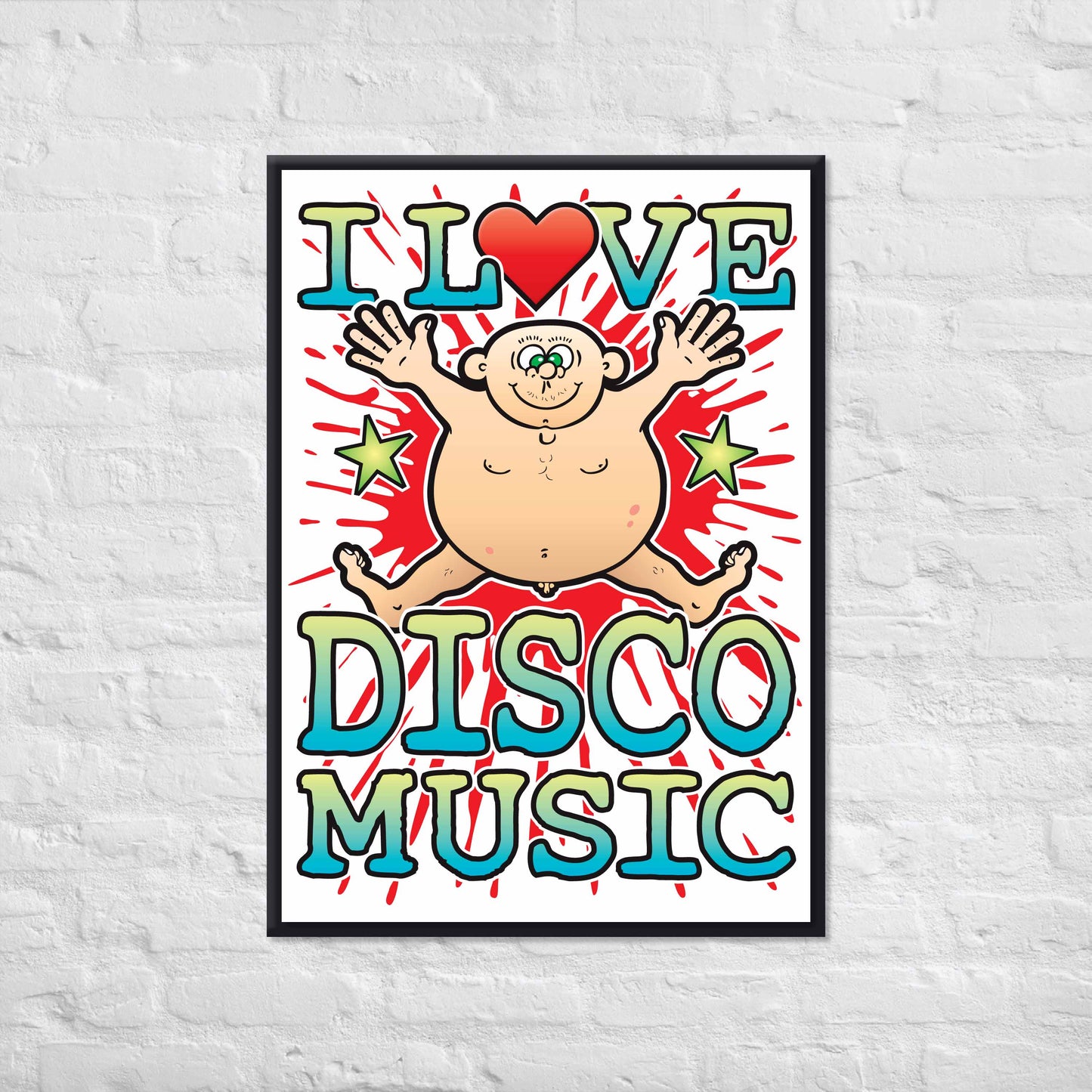 Disco Music 50x70cm Wall Art / Love Music Poster