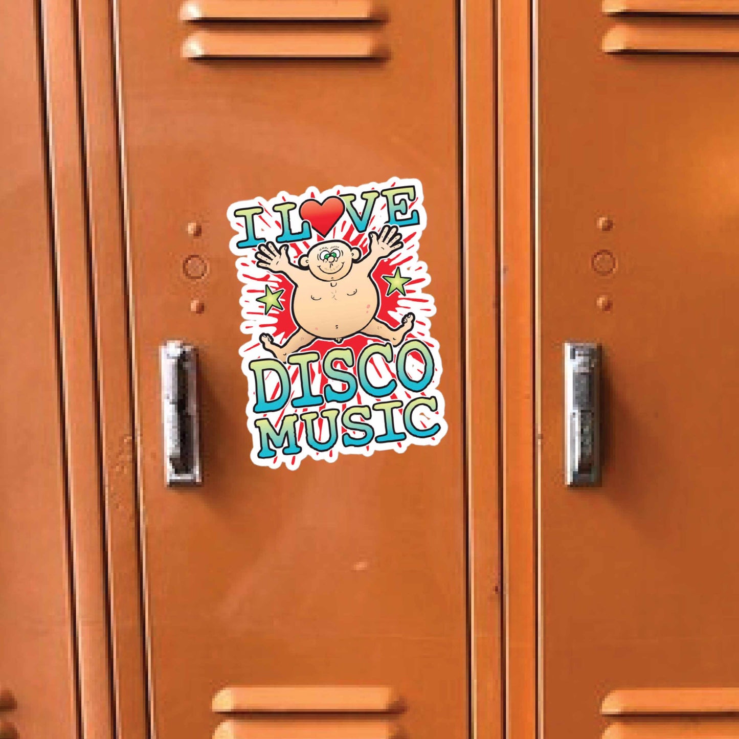Disco Music Vinyl Kiss-Cut Sticker / 14 x 10cm