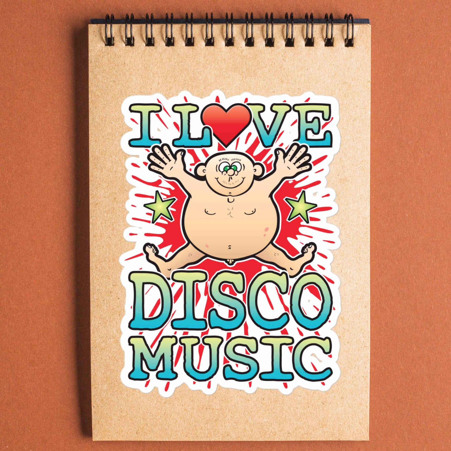 Disco Music Vinyl Kiss-Cut Sticker / 14 x 10cm