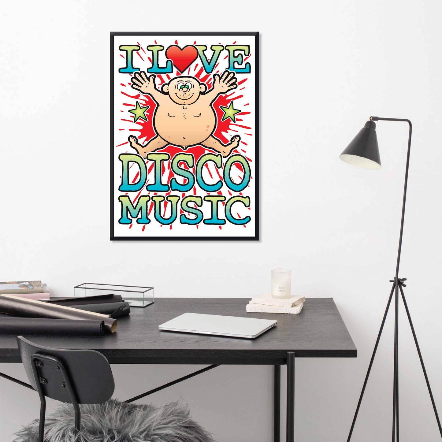 Disco Music 50x70cm Wall Art / Love Music Poster