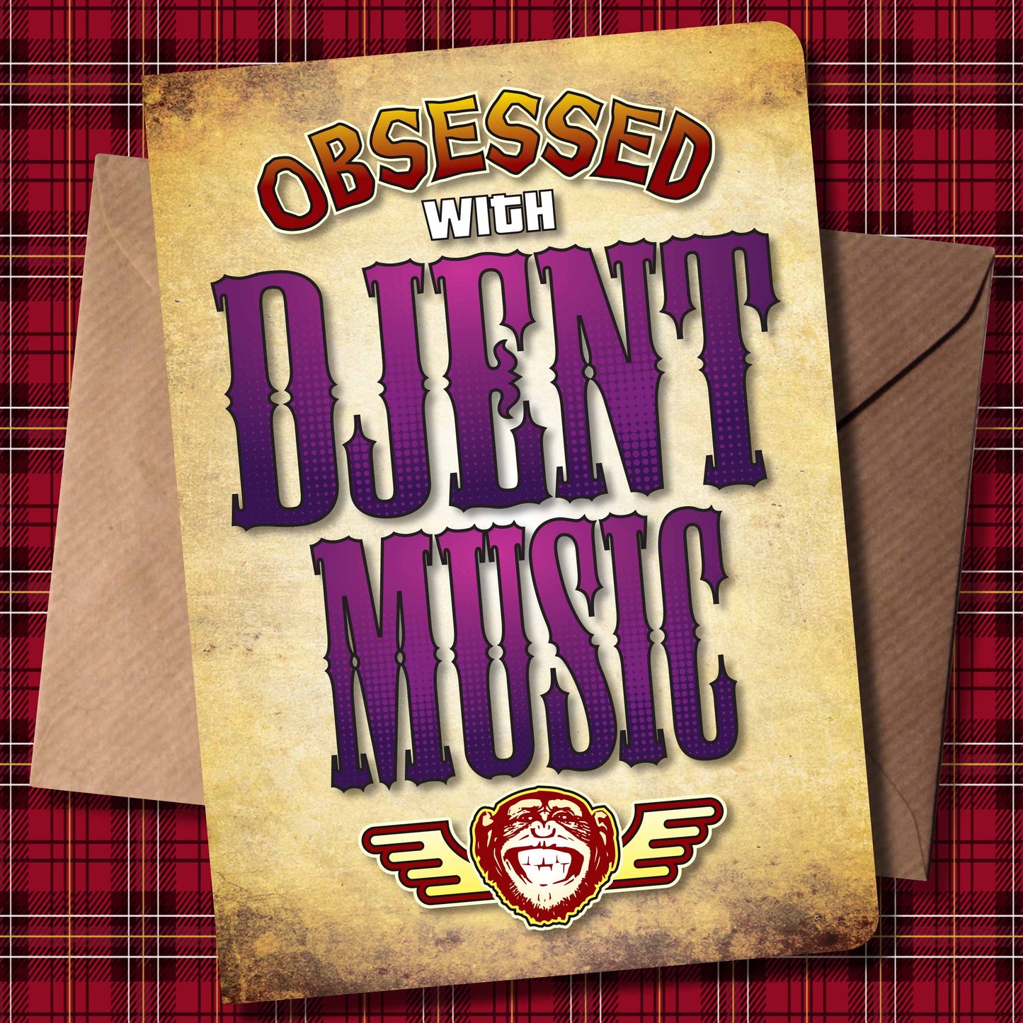 Djent Music - Obsessed Art Poster + Birthday / Greetings Card