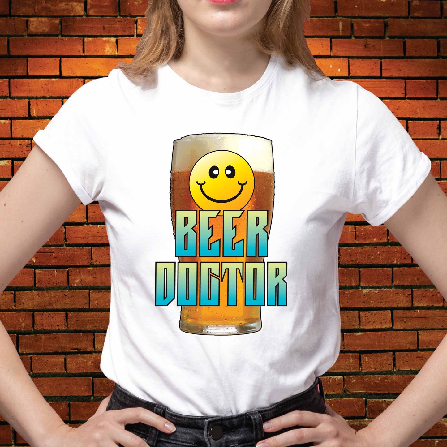 Beer Doctor Funny Slogan Cotton T-Shirt