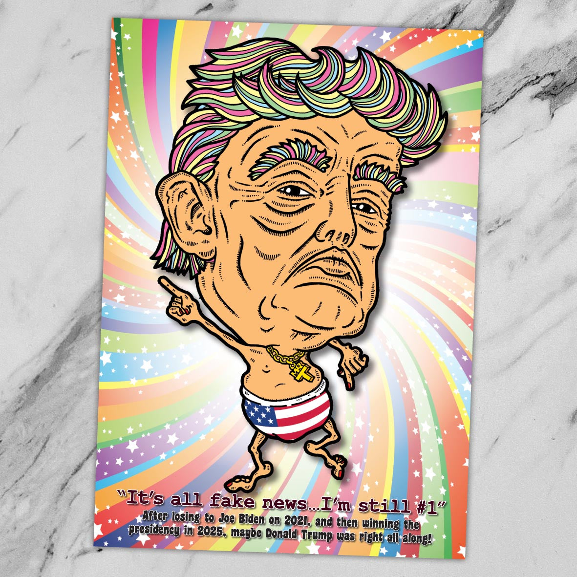Donald Trump Disco Dancing In His Undies Art Print
