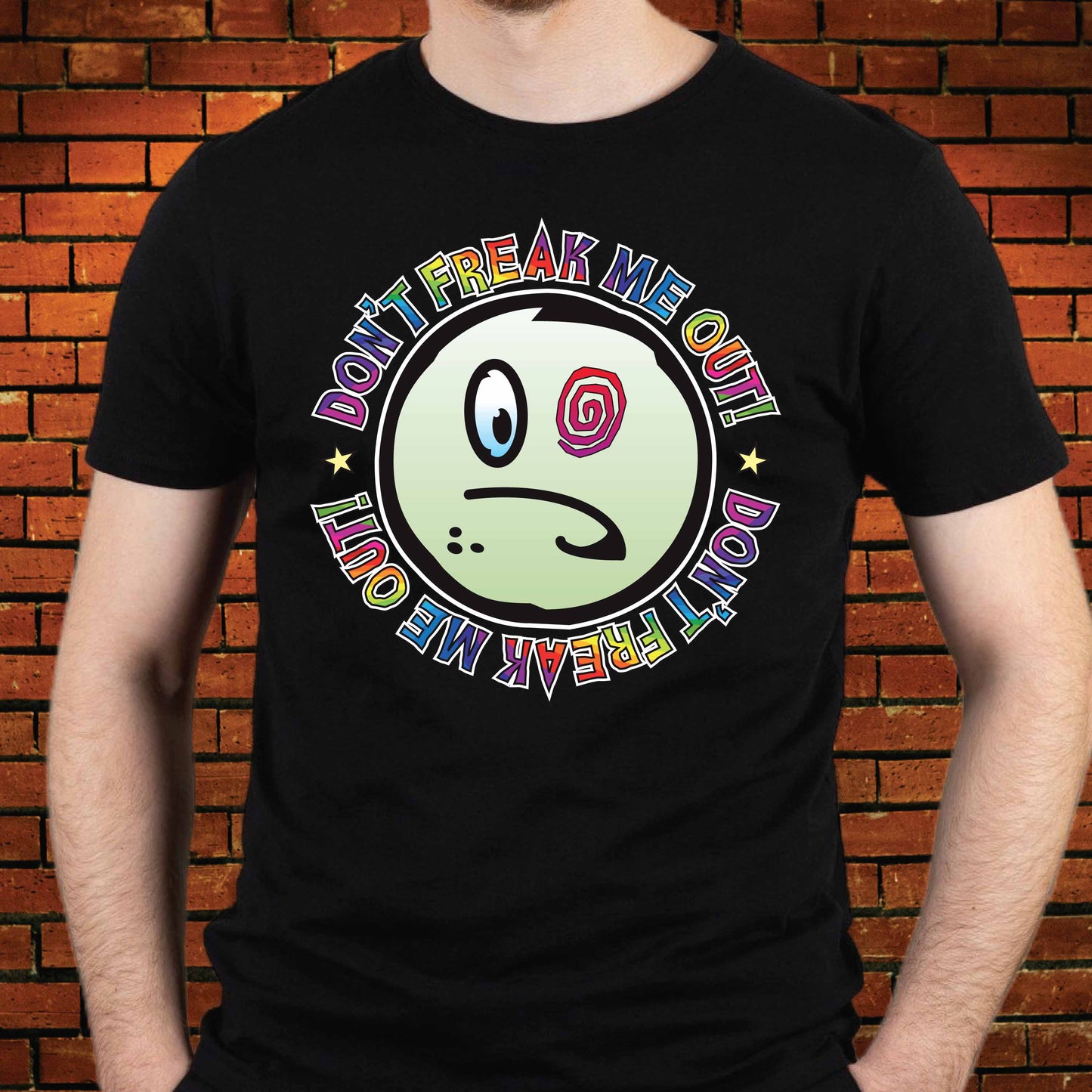 Freak Out Funny Slogan Cotton T-Shirt