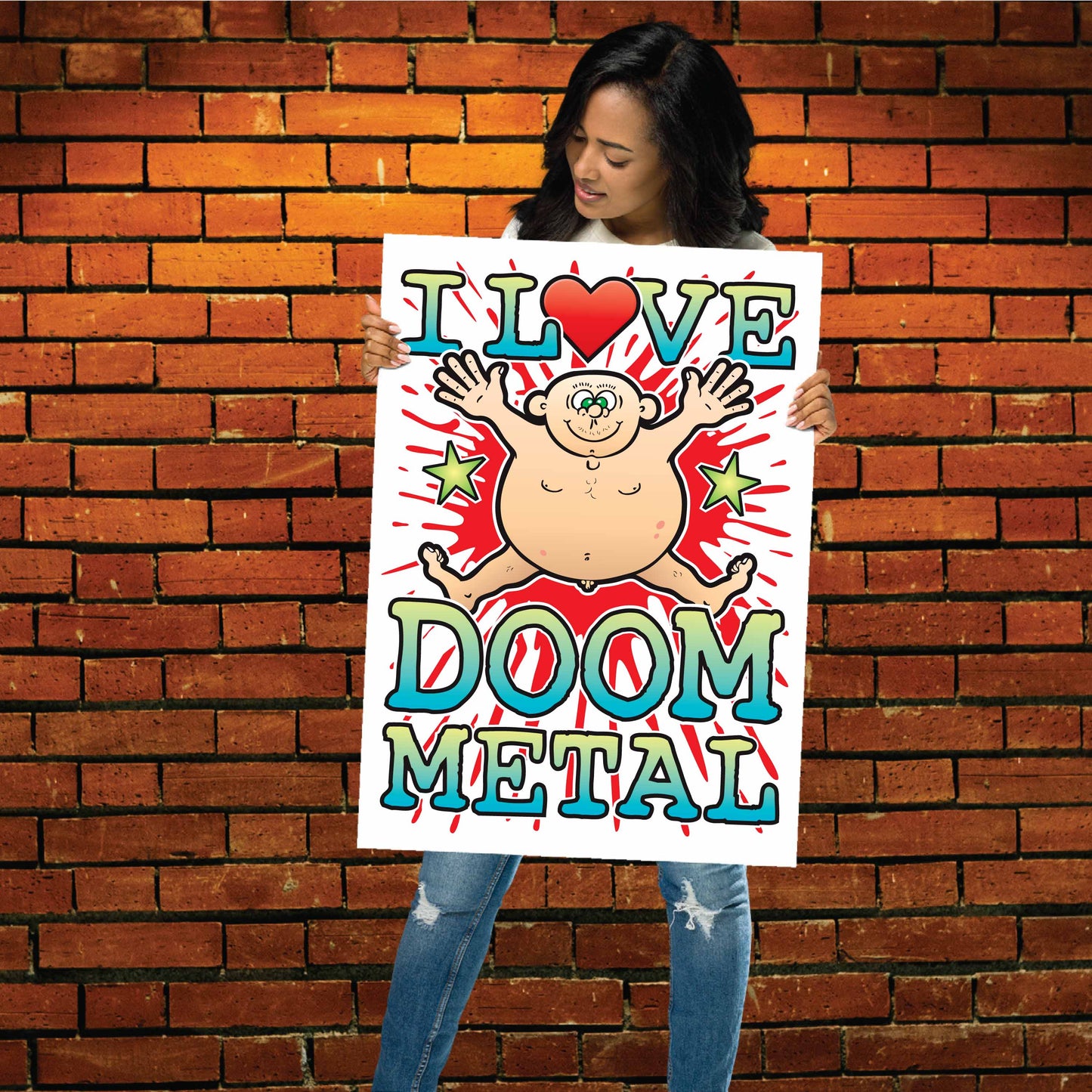 Doom Metal 50x70cm Wall Art / Love Music Poster