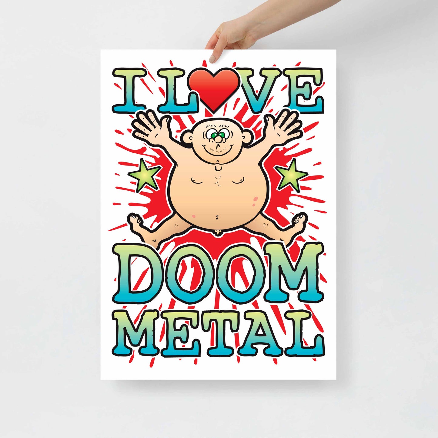 Doom Metal 50x70cm Wall Art / Love Music Poster