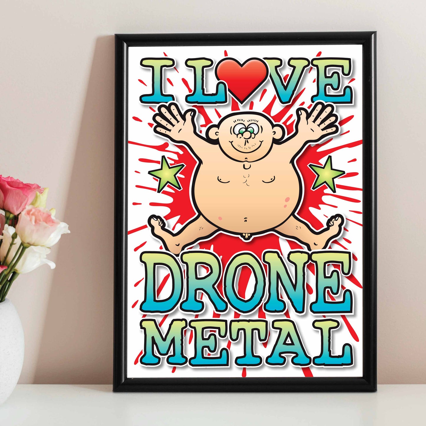 Drone Metal Art Print / Love Music Poster / Wall Décor / Rock Guru