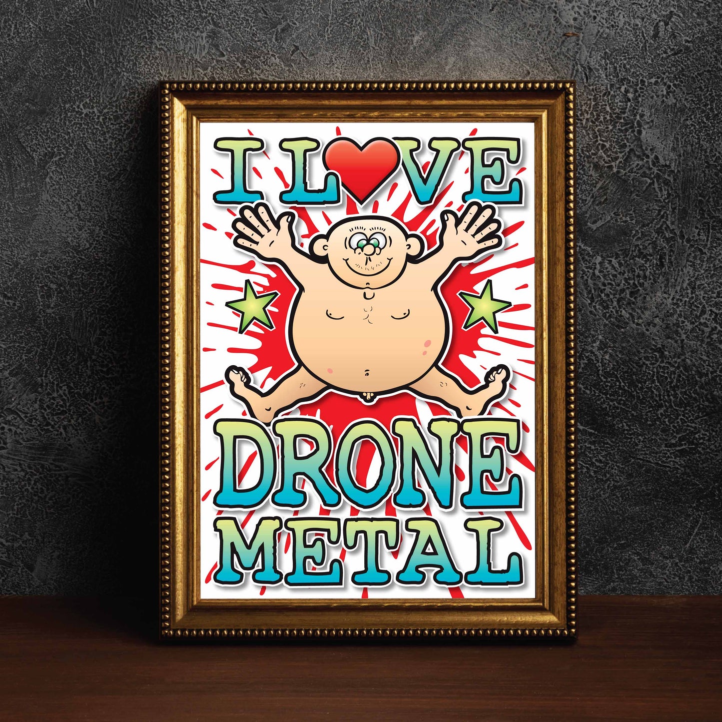 Drone Metal Art Print / Love Music Poster / Wall Décor / Rock Guru