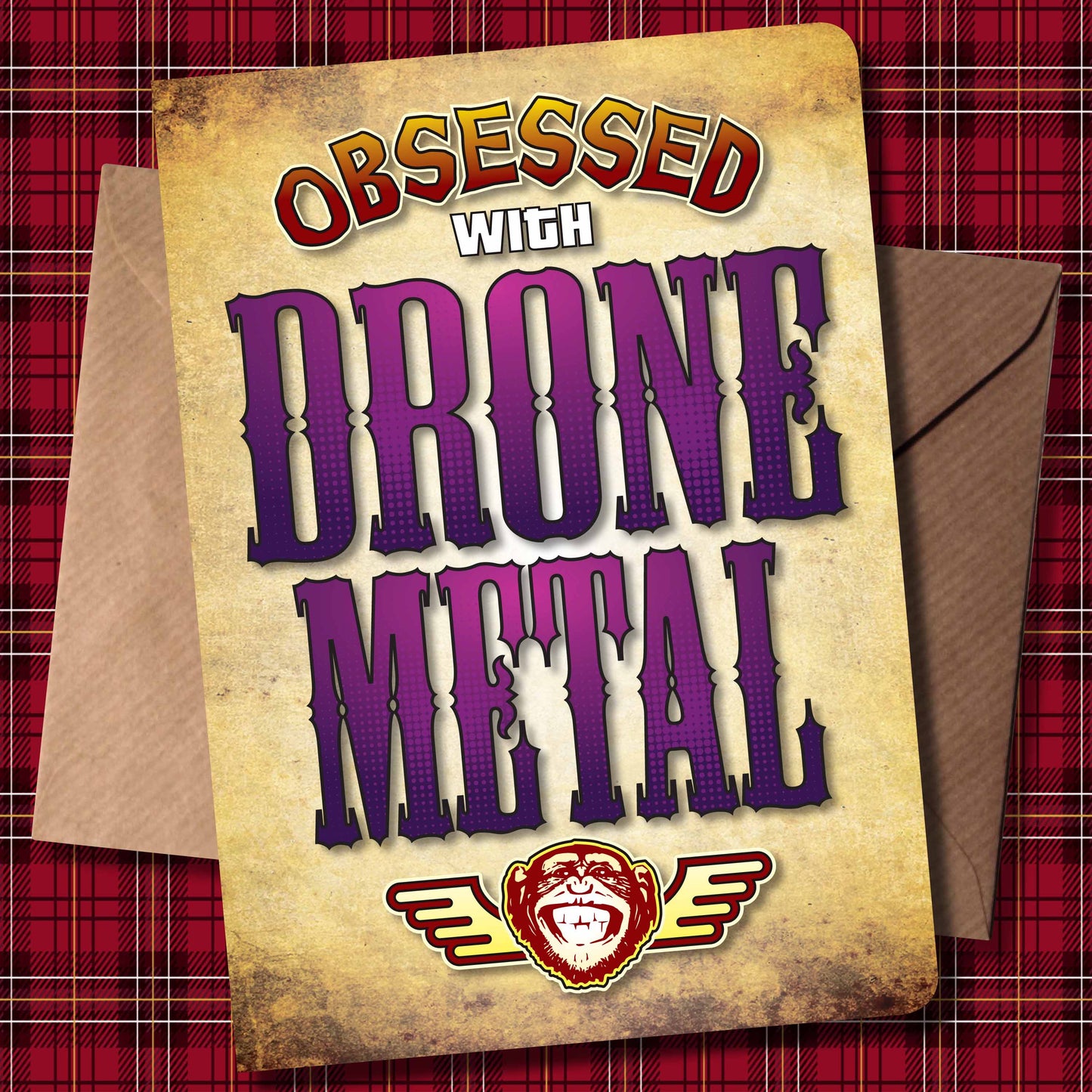 Drone Metal - Obsessed Art Poster + Birthday / Greetings Card