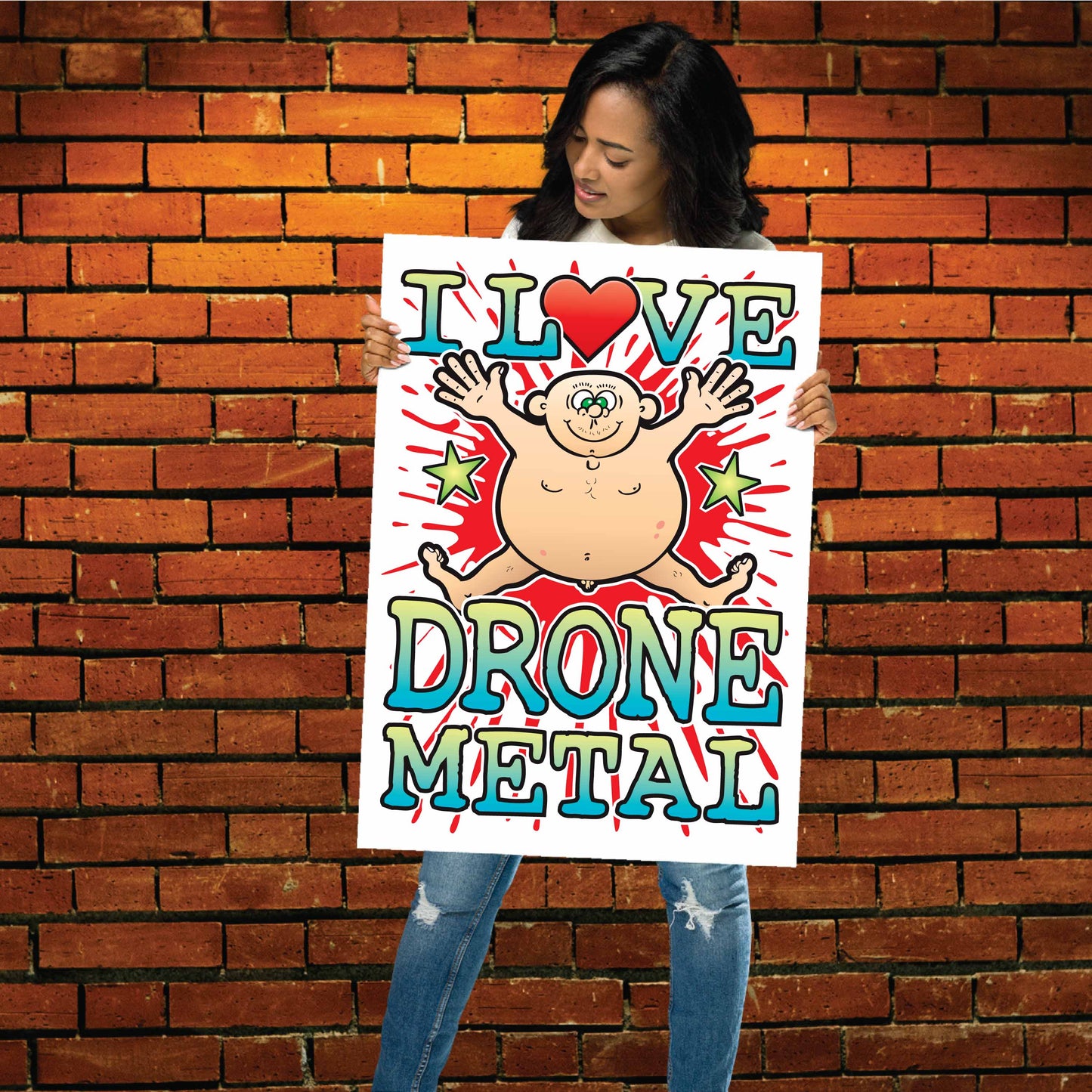 Drone Metal 50x70cm Wall Art / Love Music Poster