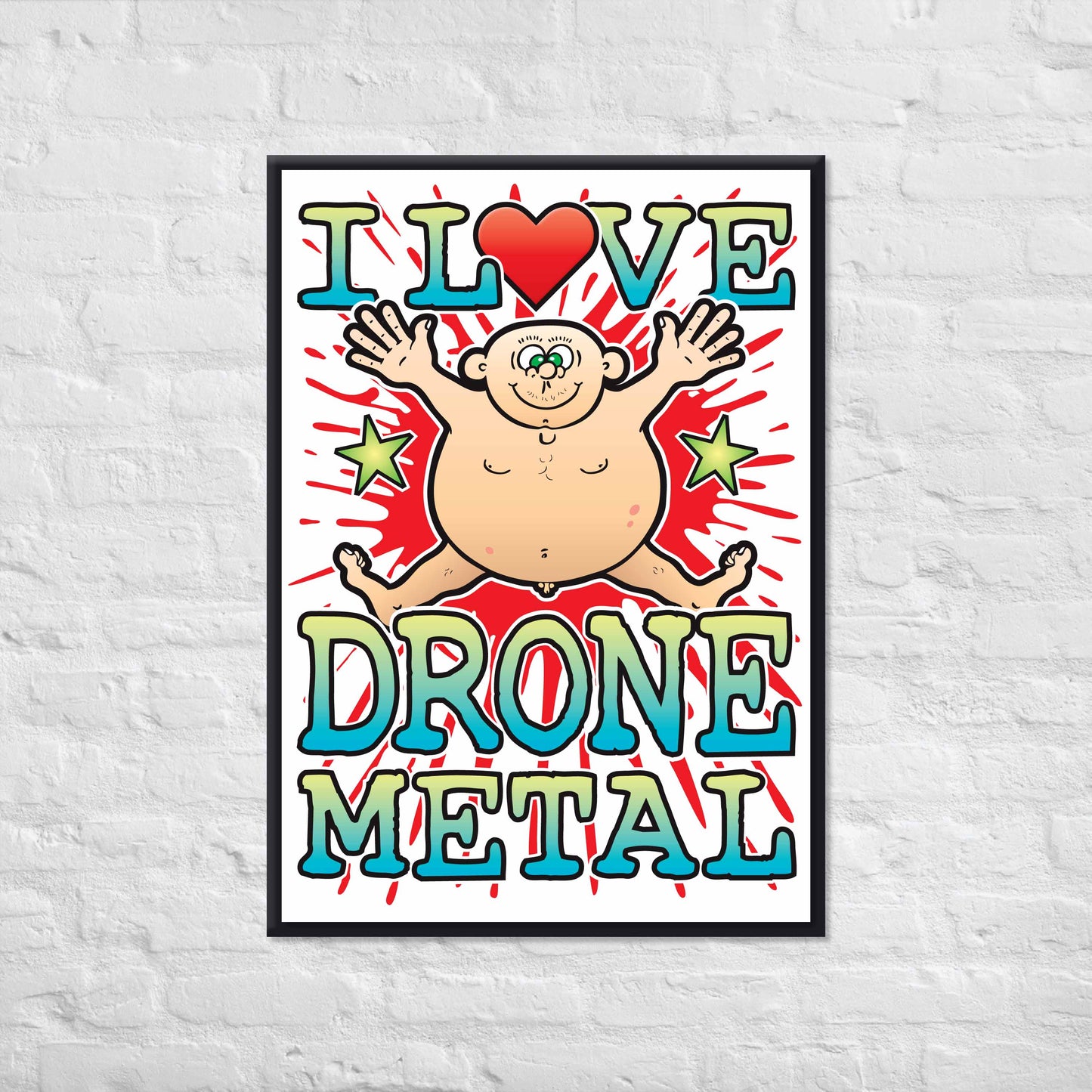 Drone Metal 50x70cm Wall Art / Love Music Poster