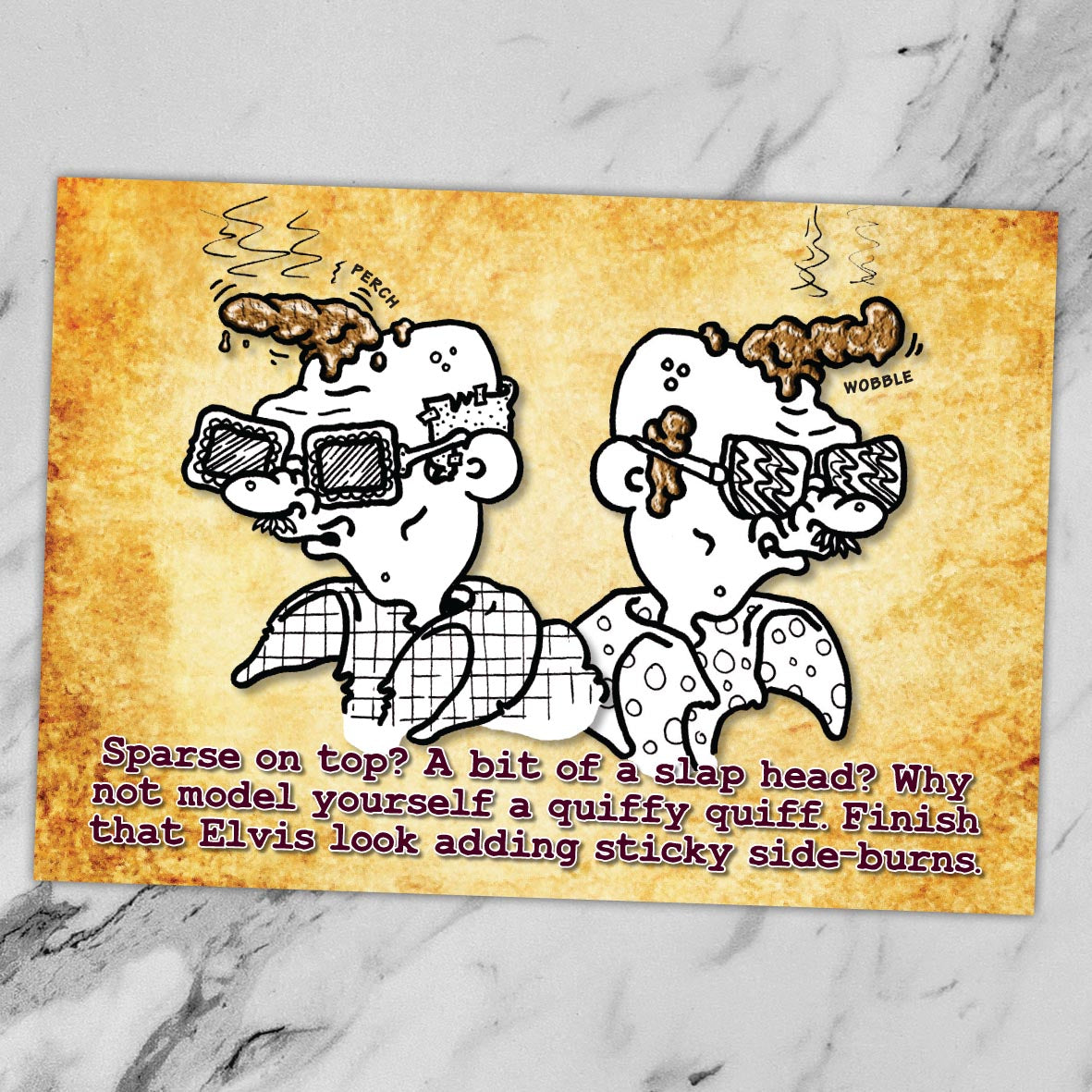 Elvis Tribute Look Cartoon Art Print