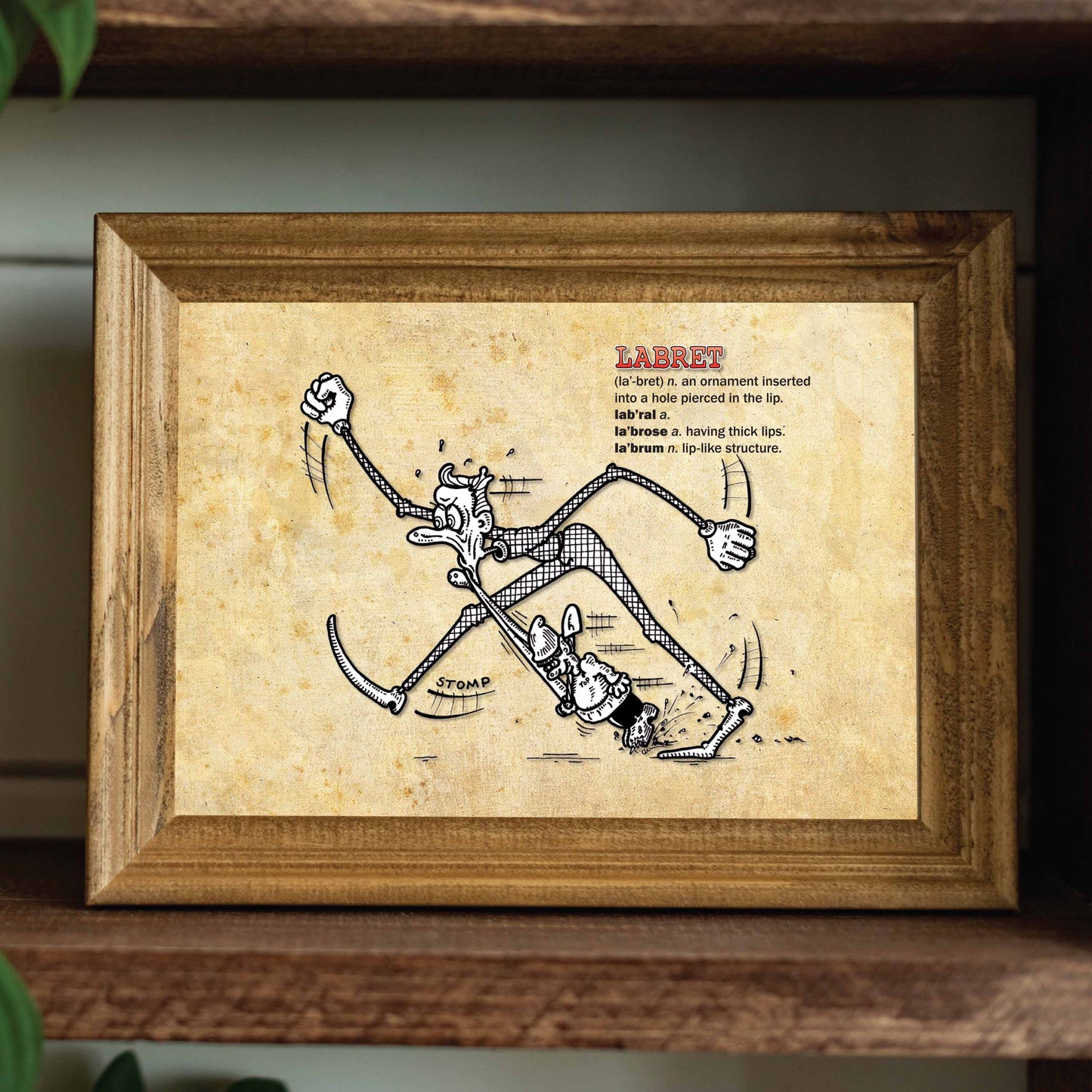 Labret Cartoon Art Print