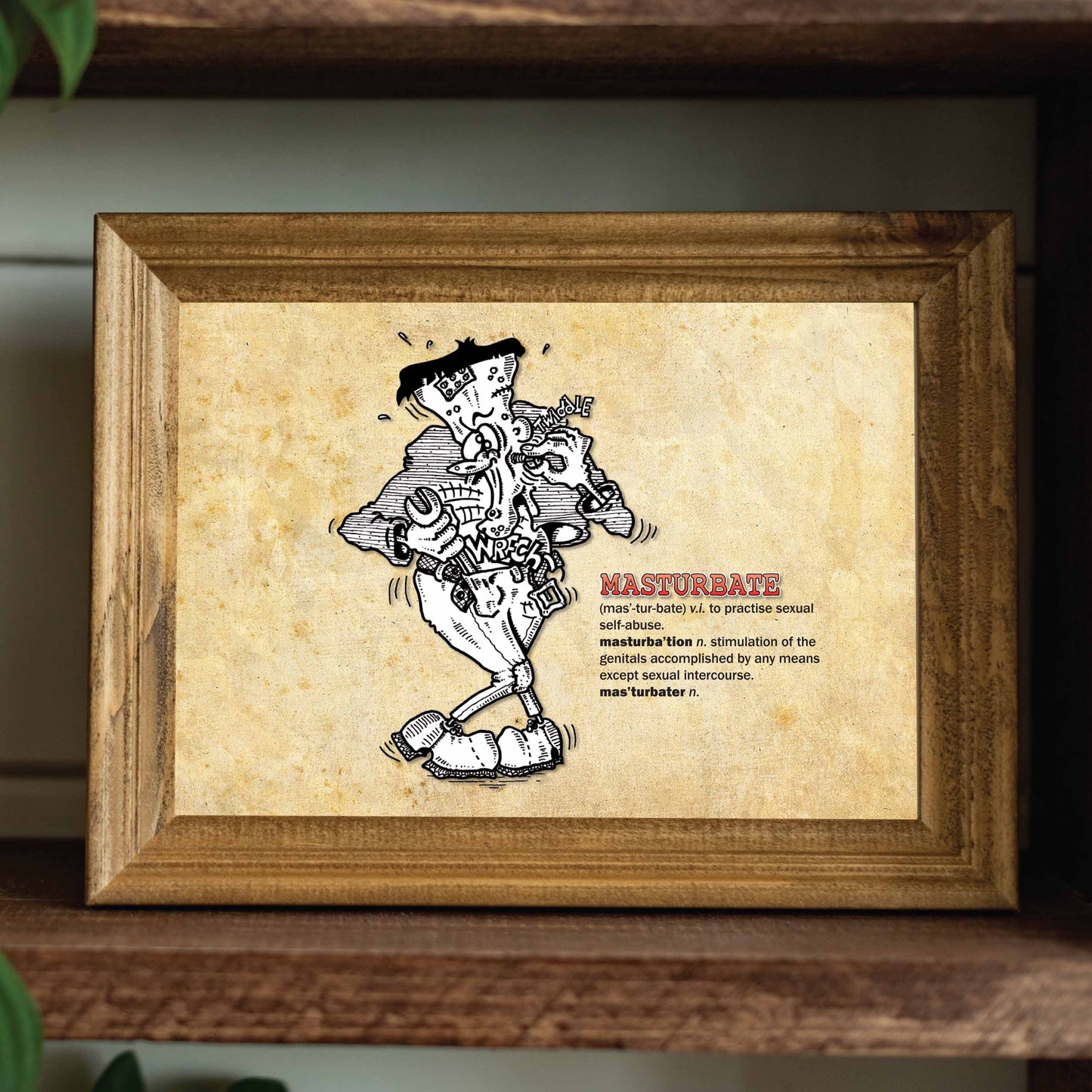 Masturbate Cartoon Art Print