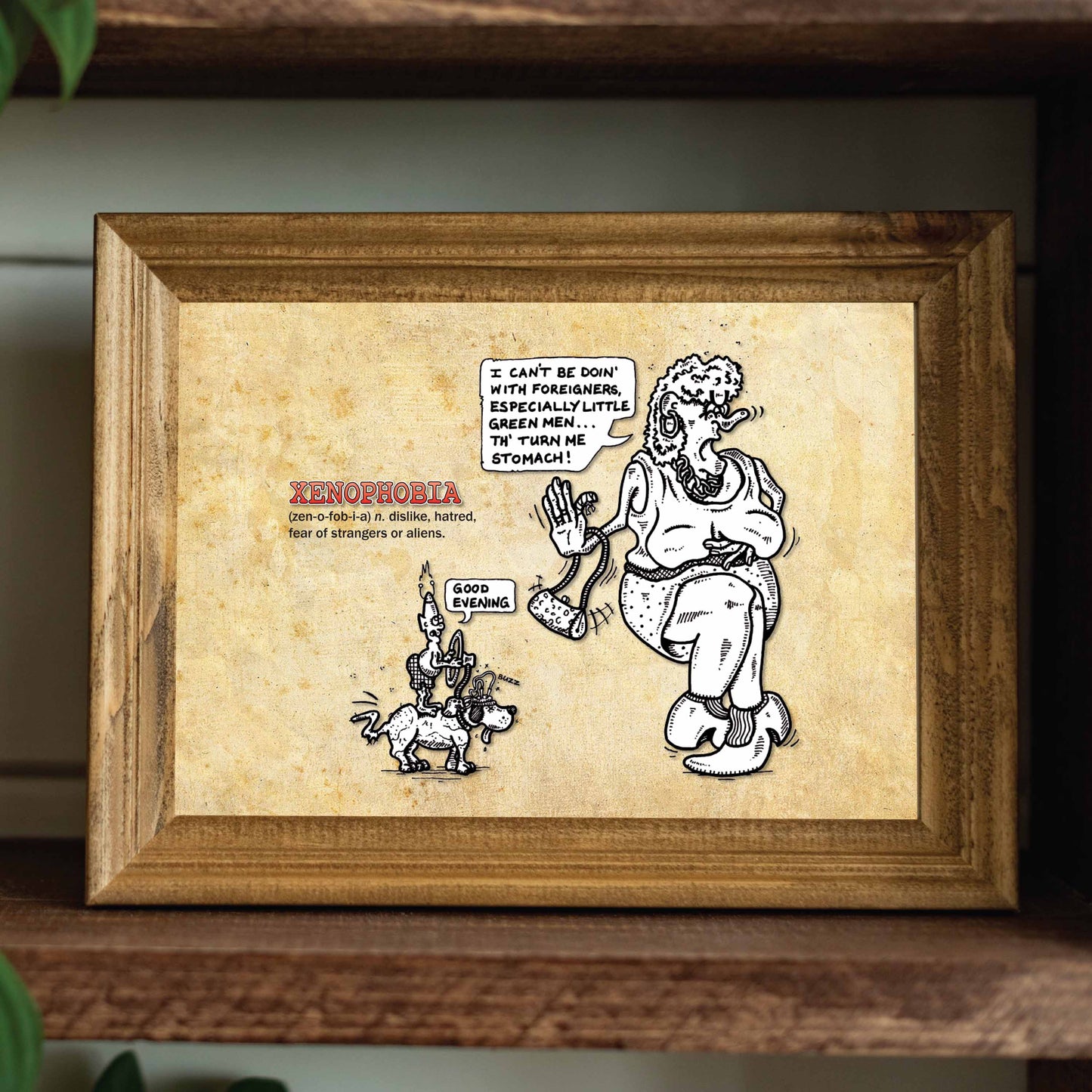 Xenophobia Cartoon Art Print